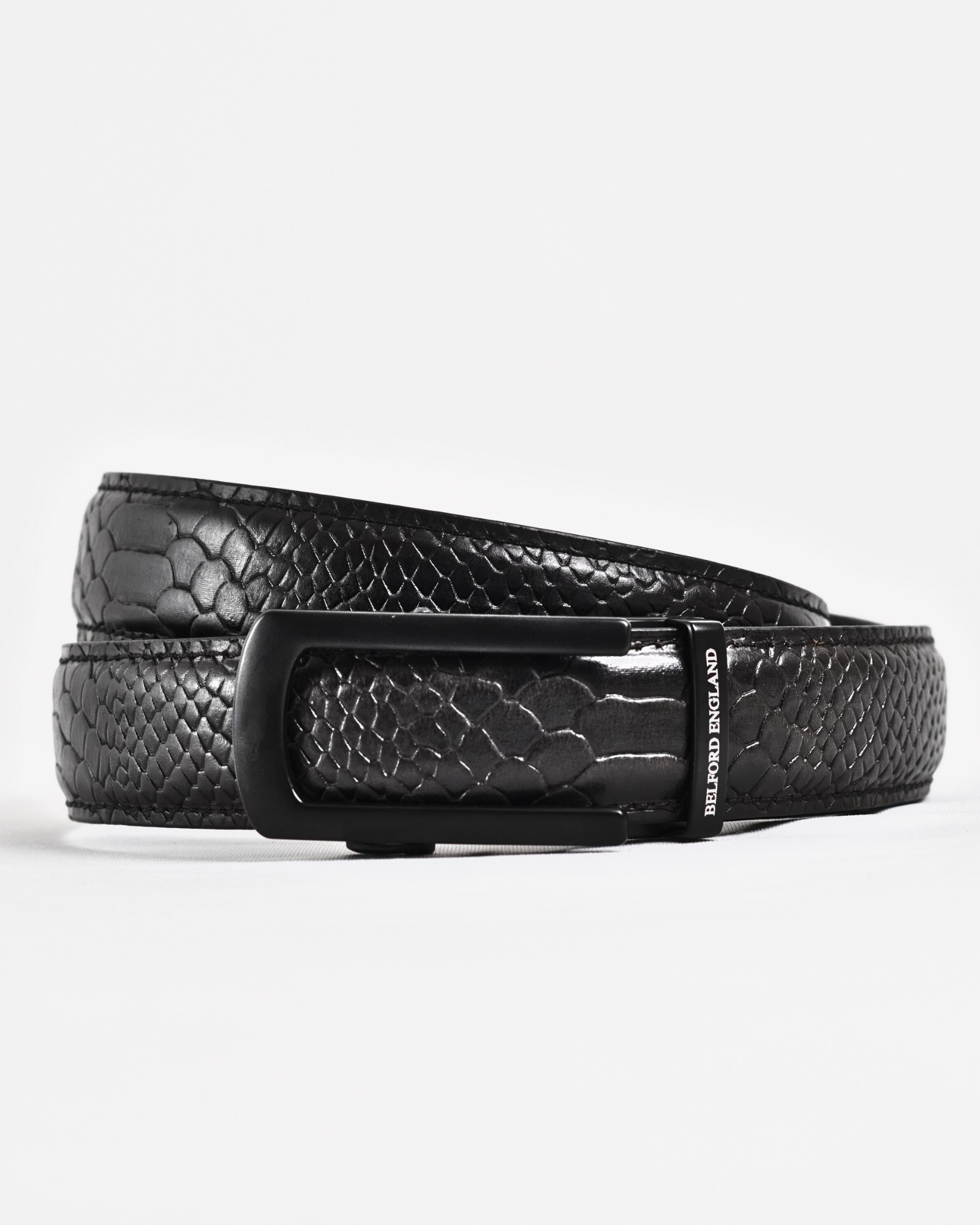Oxford Men's Original Leather Belt  (Python Black)  28-44