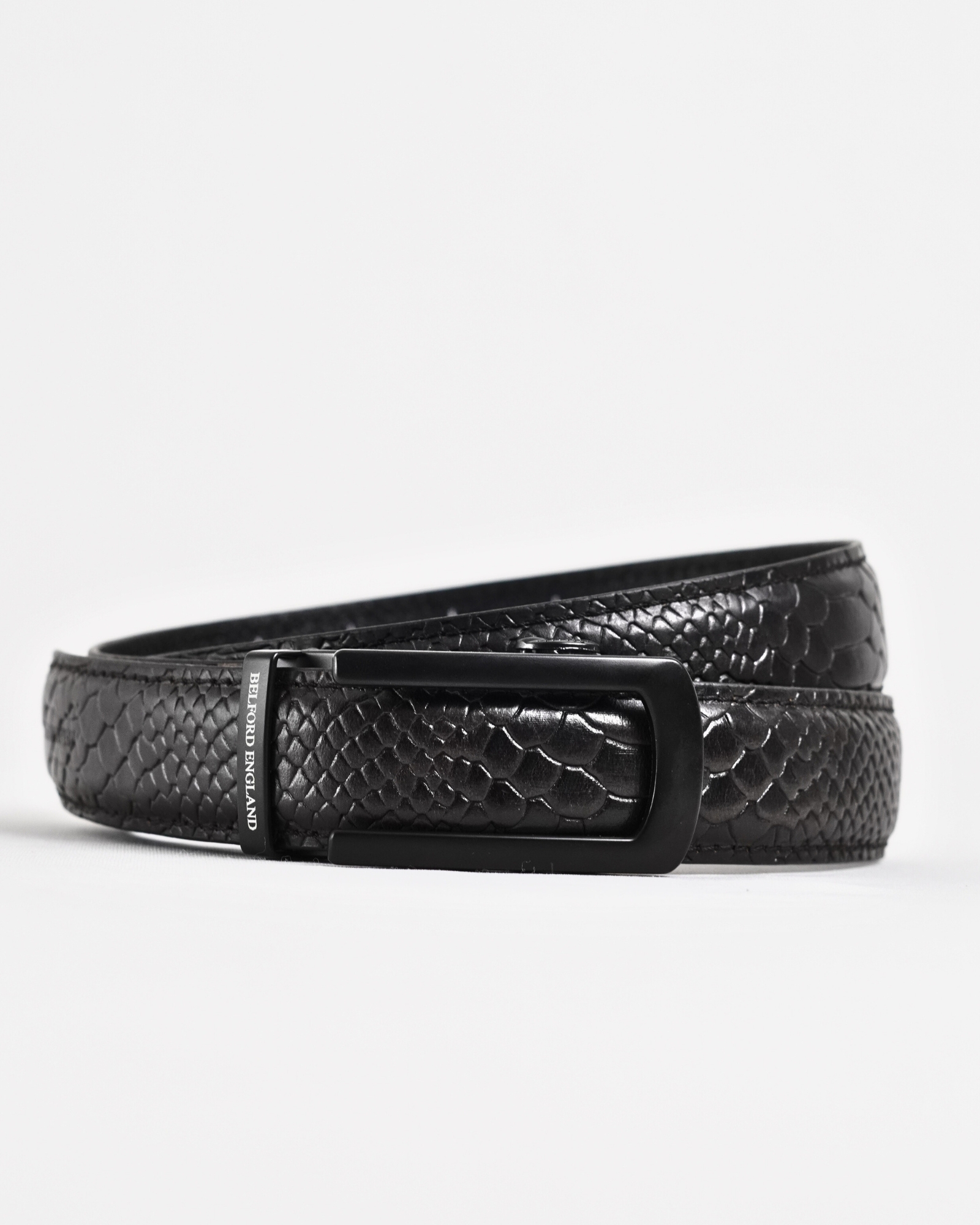 Oxford Men's Original Leather Belt  (Python Black)  28-44 - Image 4