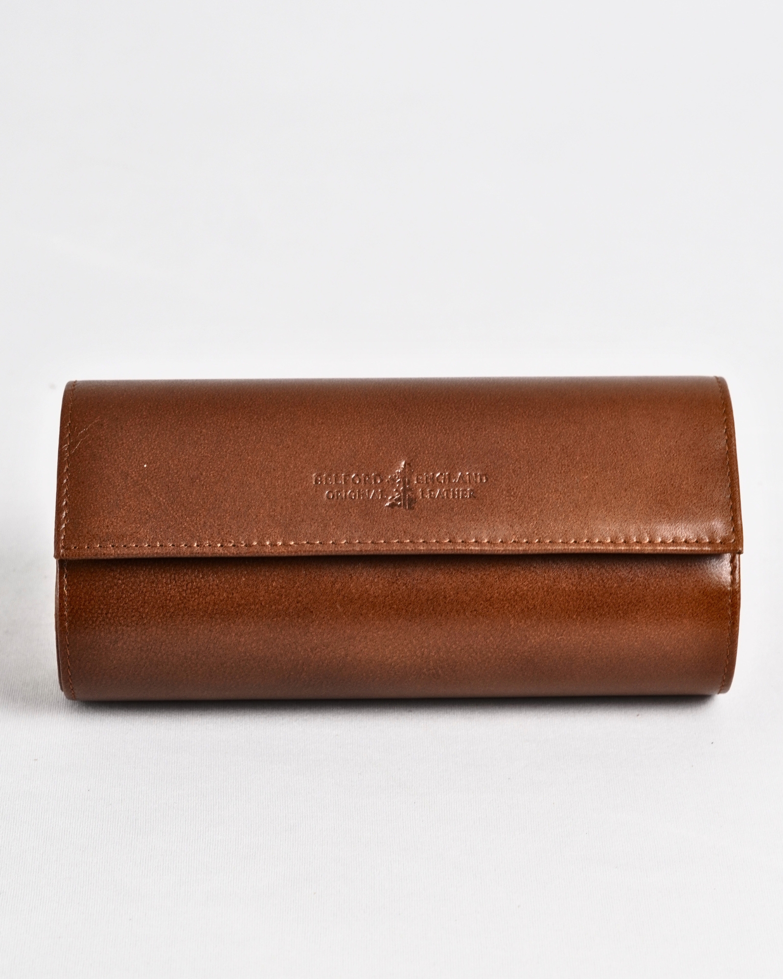 Bulgaria – Hand Crafted Original Leather Watch Box (3 Slots, Rich Brown) - Image 3