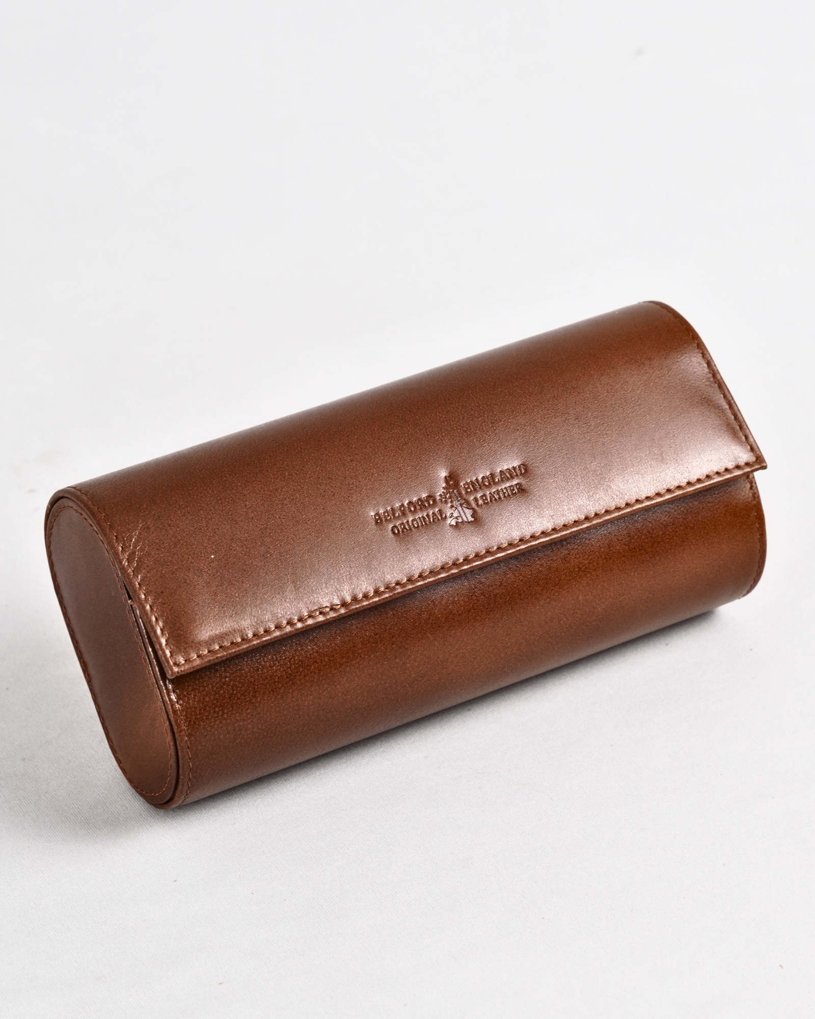 Bulgaria – Hand Crafted Original Leather Watch Box (3 Slots, Rich Brown) - Image 5