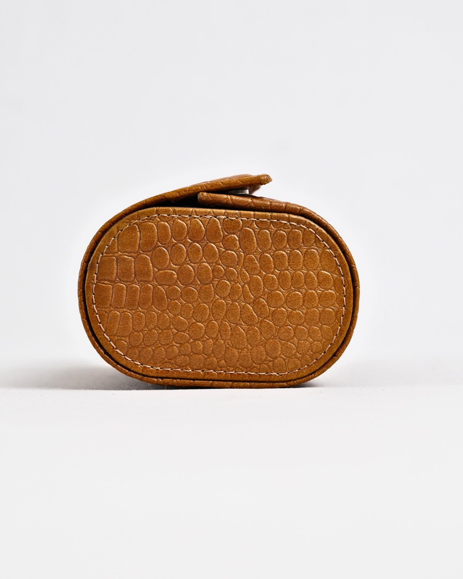 Bulgaria – Hand Crafted Original Leather Watch Box (3  Slots, Croco Tan) - Image 9