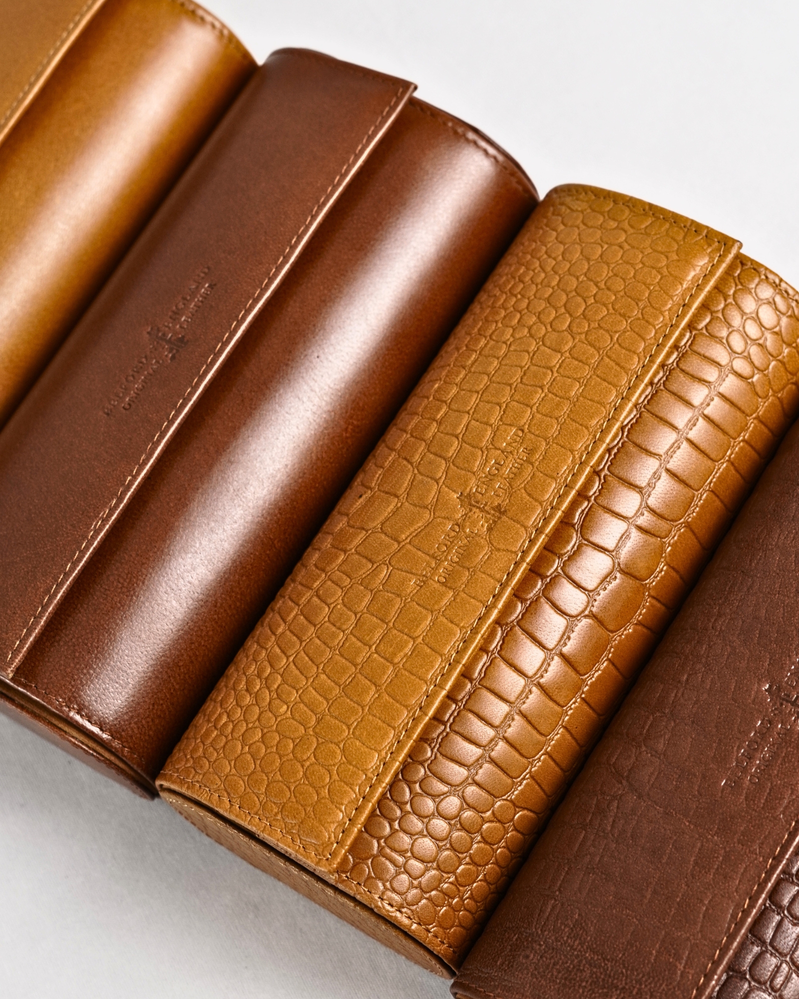 Bulgaria – Hand Crafted Original Leather Watch Box (3 Slots, Rich Tan) - Image 6