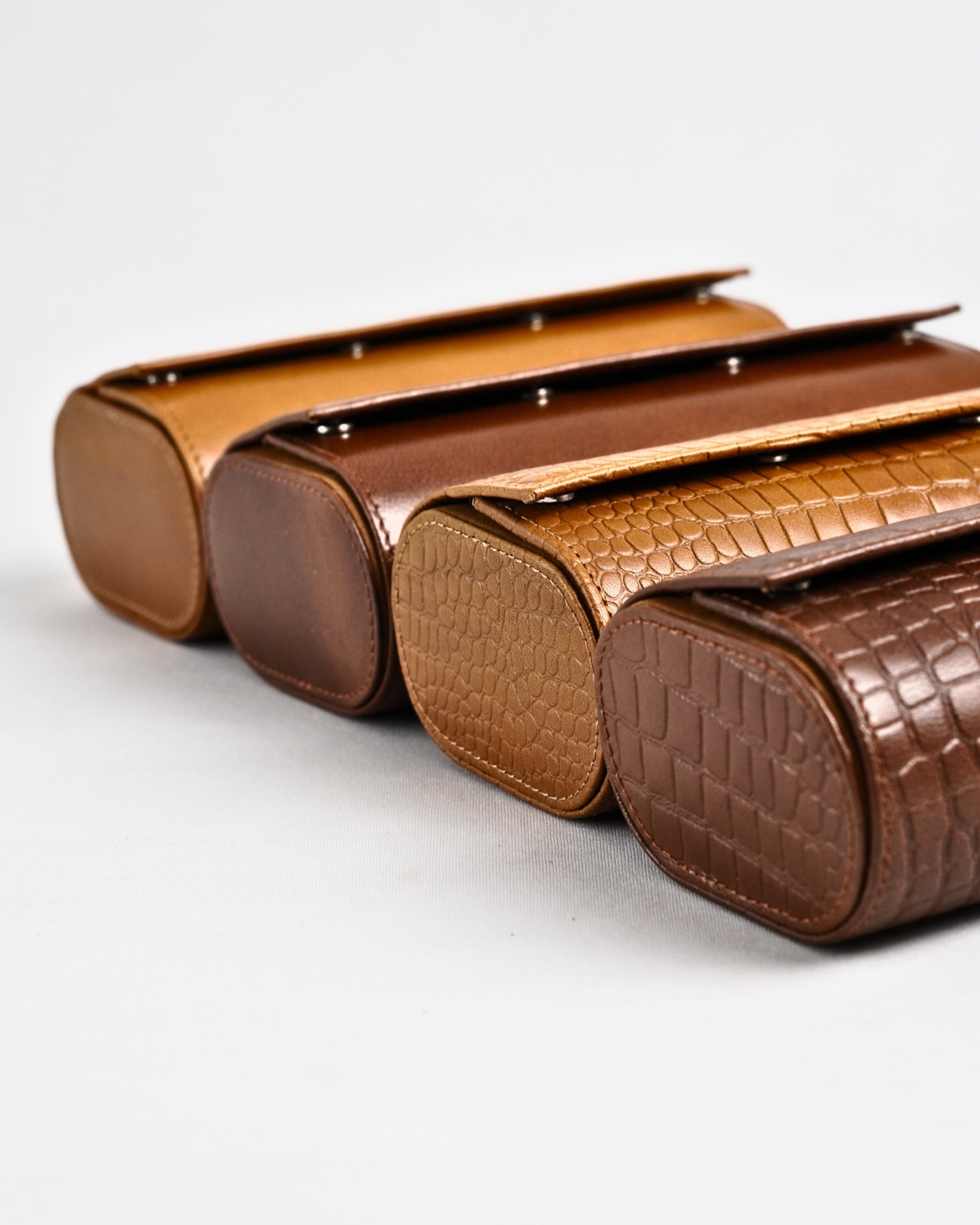 Bulgaria – Hand Crafted Original Leather Watch Box (3 Slots, Rich Tan) - Image 8