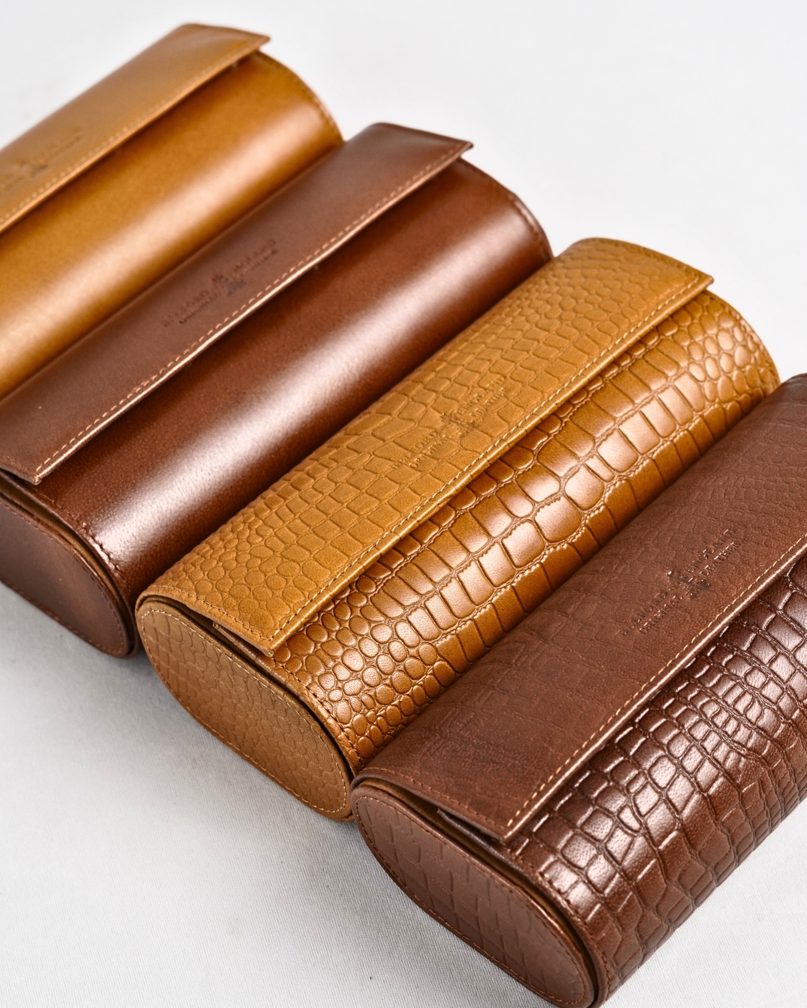 Bulgaria – Hand Crafted Original Leather Watch Box (3 Slots, Rich Brown) - Image 8