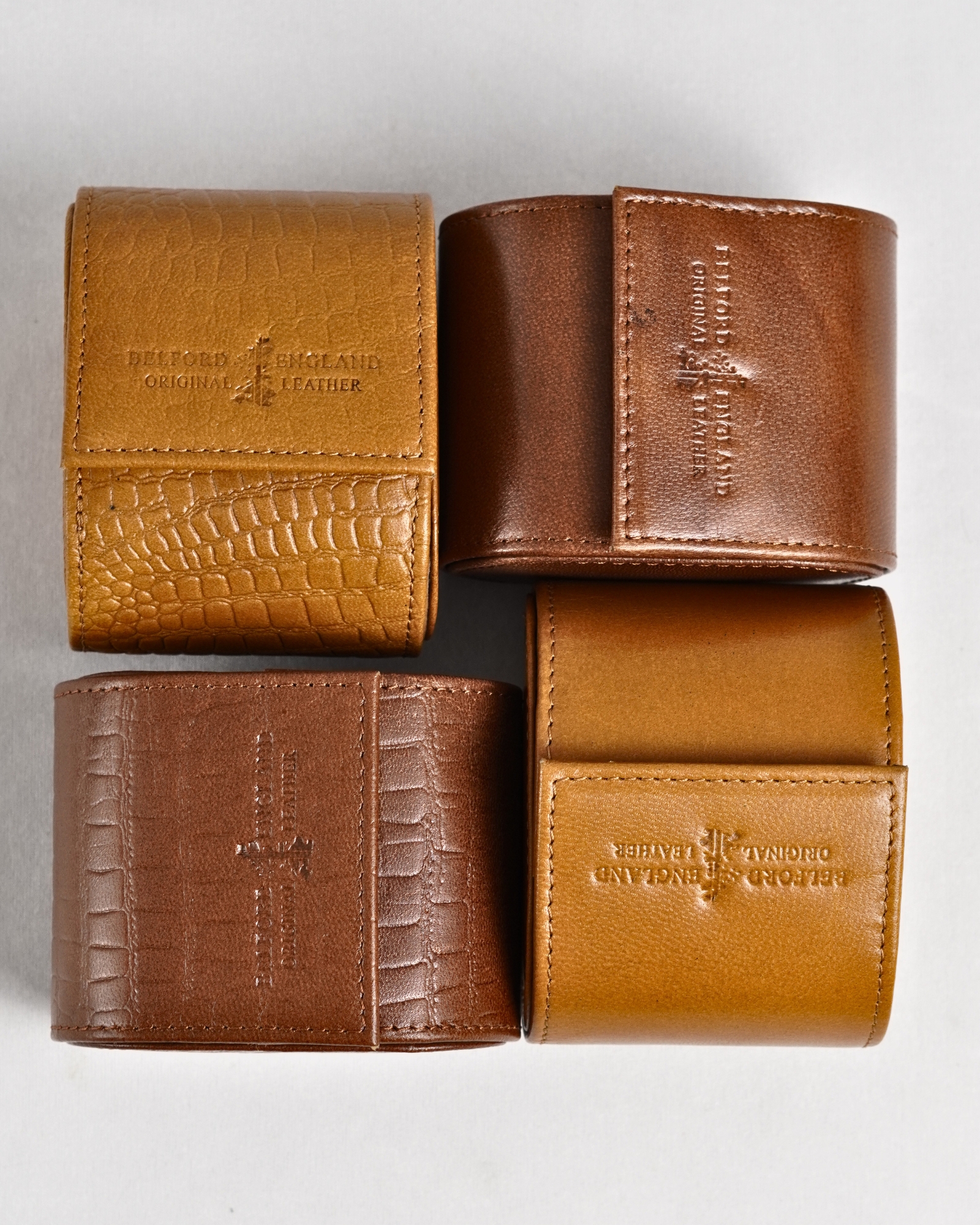 Bulgaria – Hand Crafted Original Leather Watch Box  (Croco Tan) - Image 8