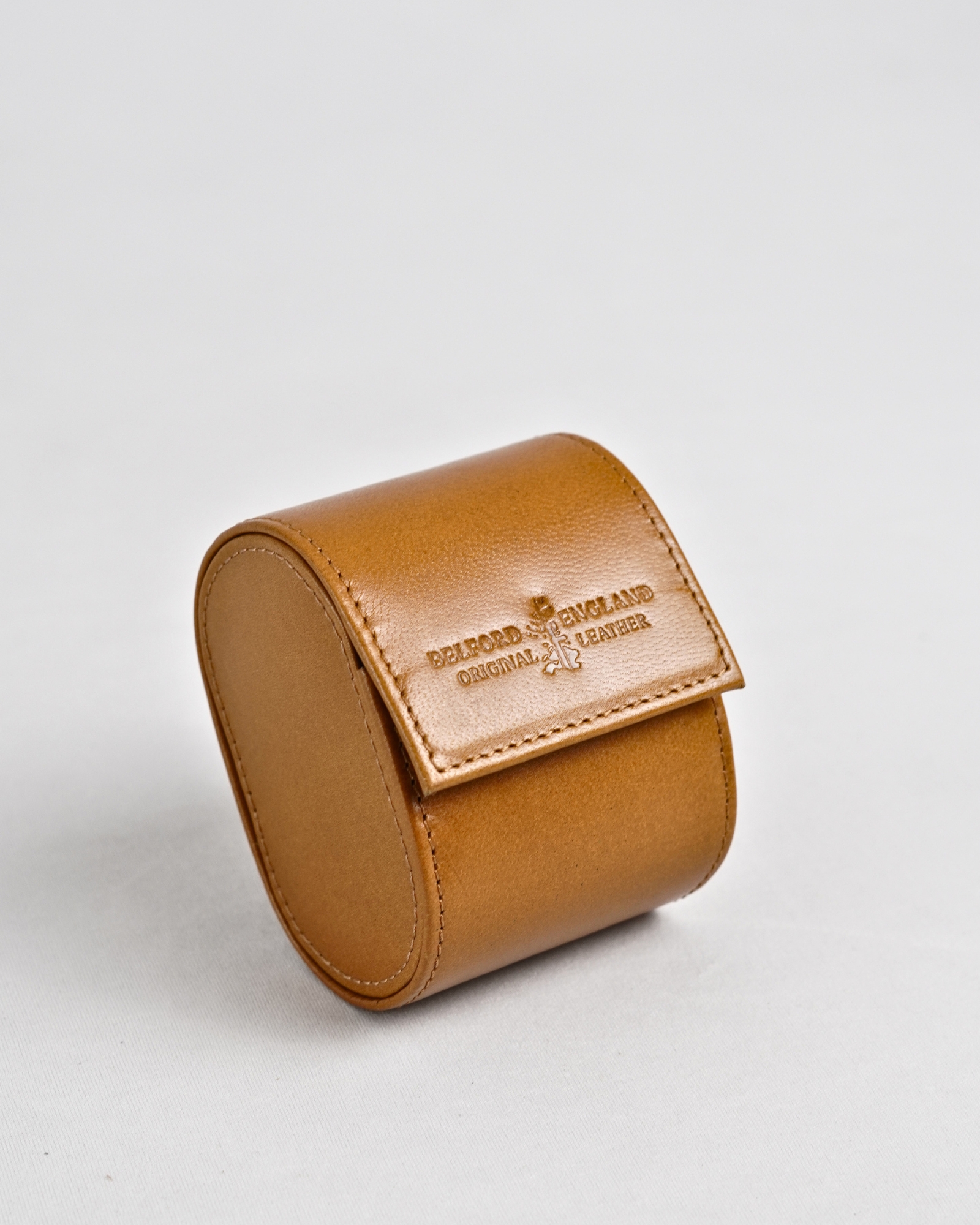 Bulgaria – Hand Crafted Original Leather Watch Box  (Rich Tan) - Image 4