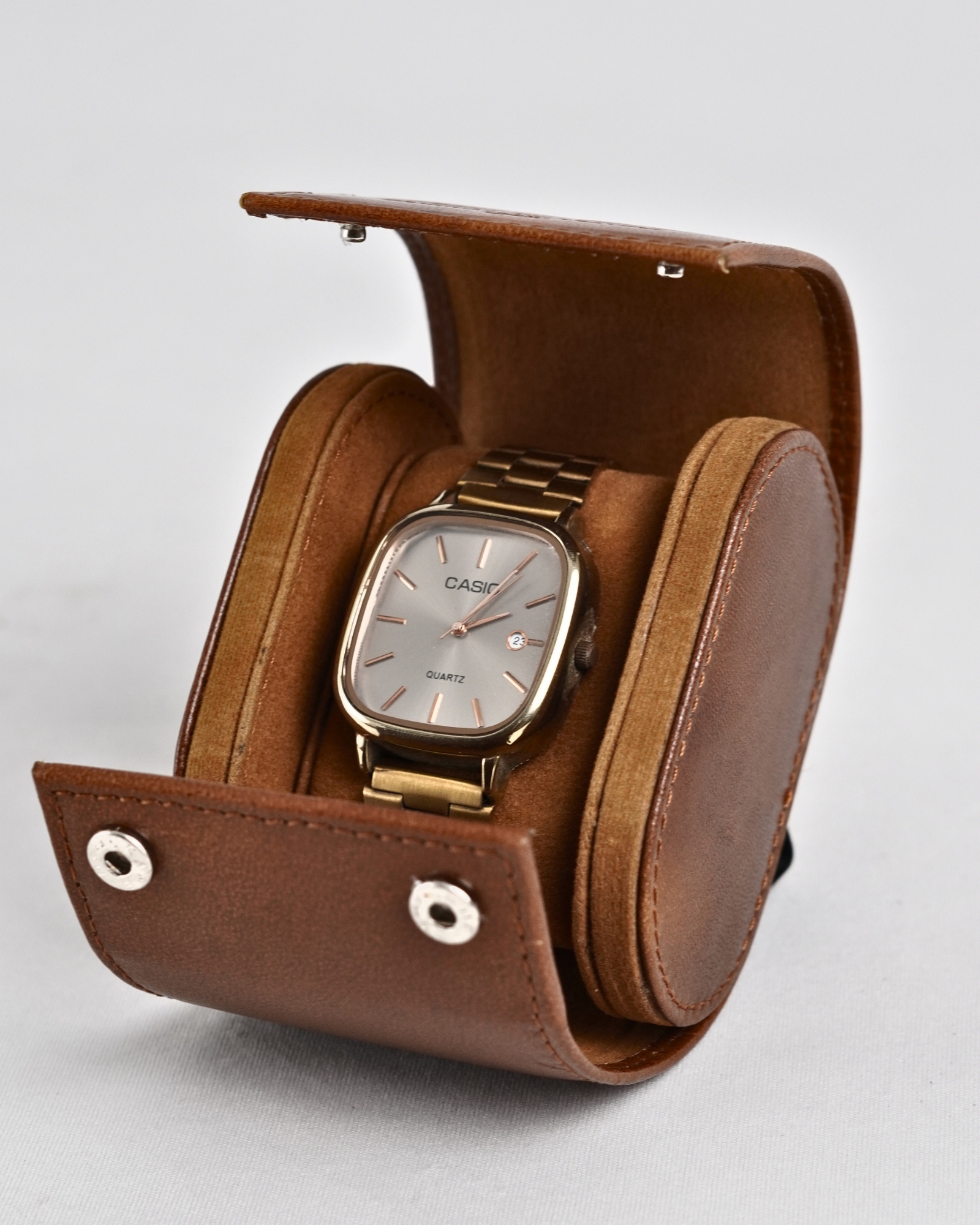 Bulgaria – Hand Crafted Original Leather Watch Box (Rich Brown)