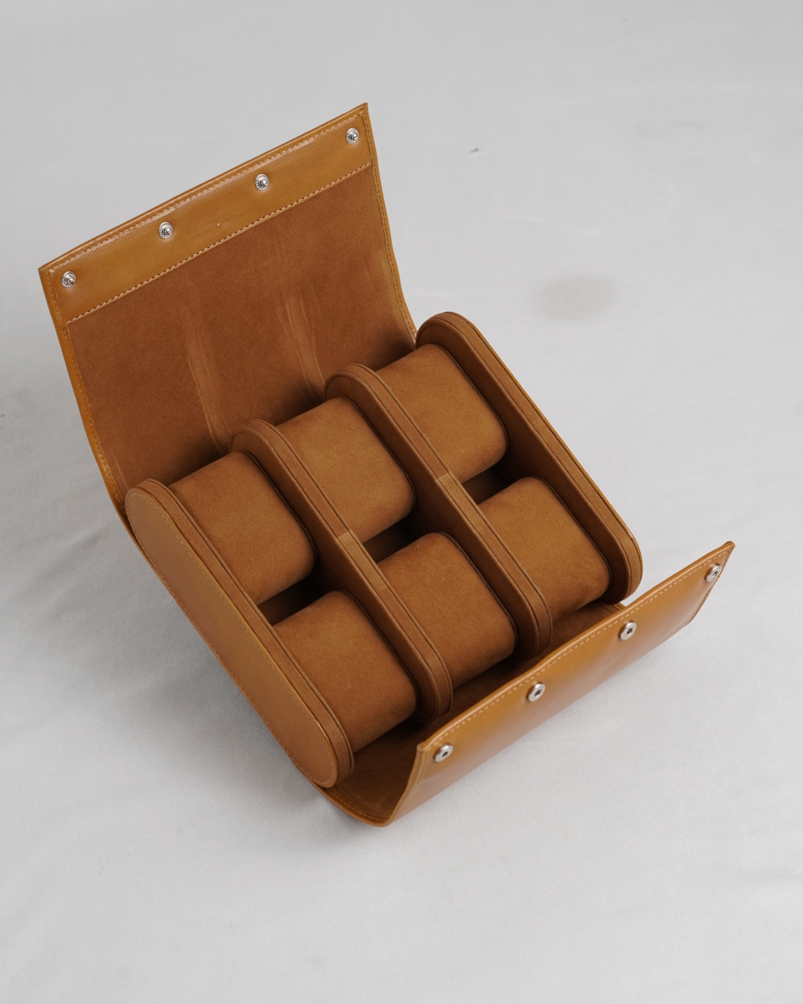 Bulgaria – Hand Crafted Original Leather Watch Box (6 Slots, Rich Tan) - Image 6