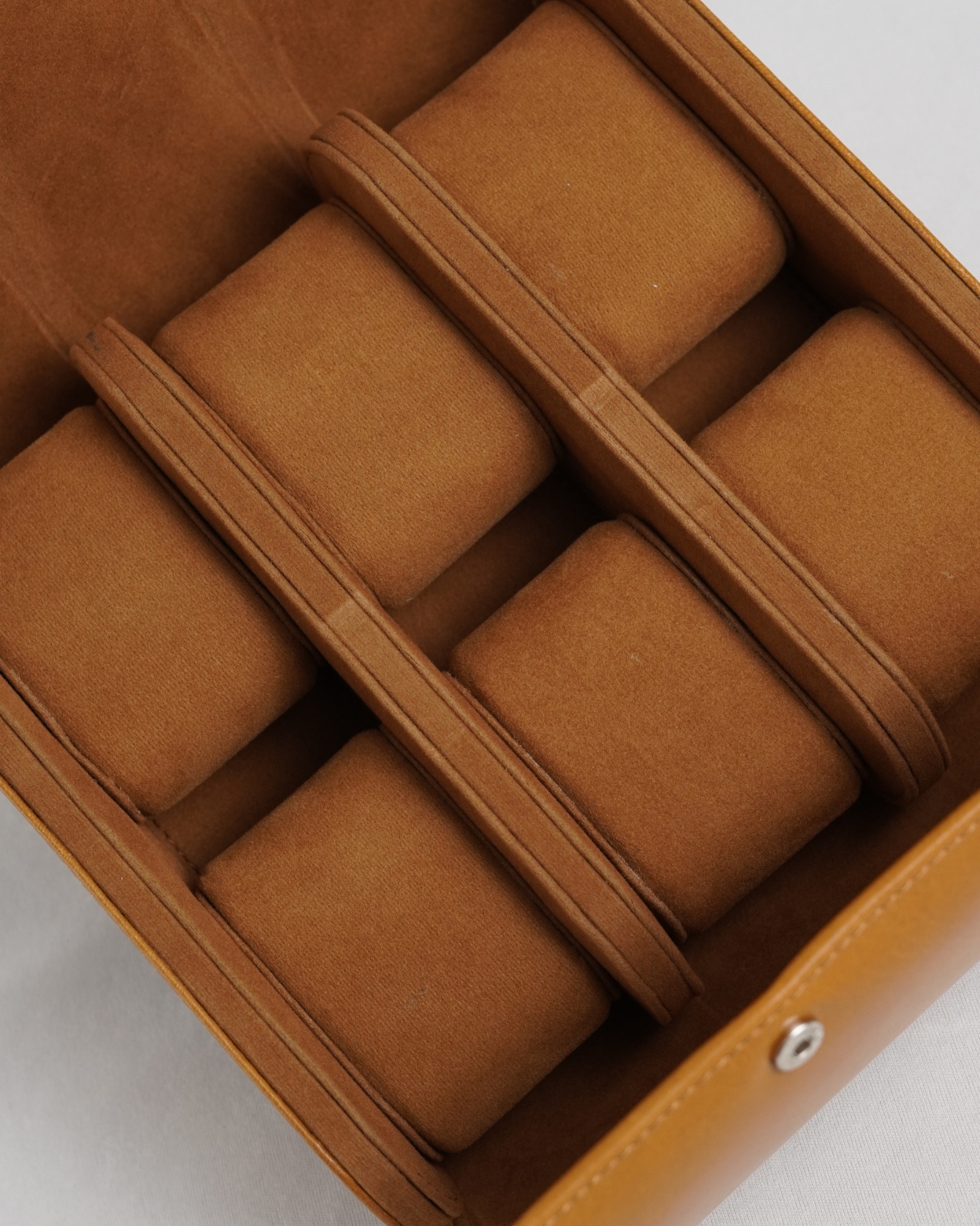 Bulgaria – Hand Crafted Original Leather Watch Box (6 Slots, Rich Tan) - Image 7