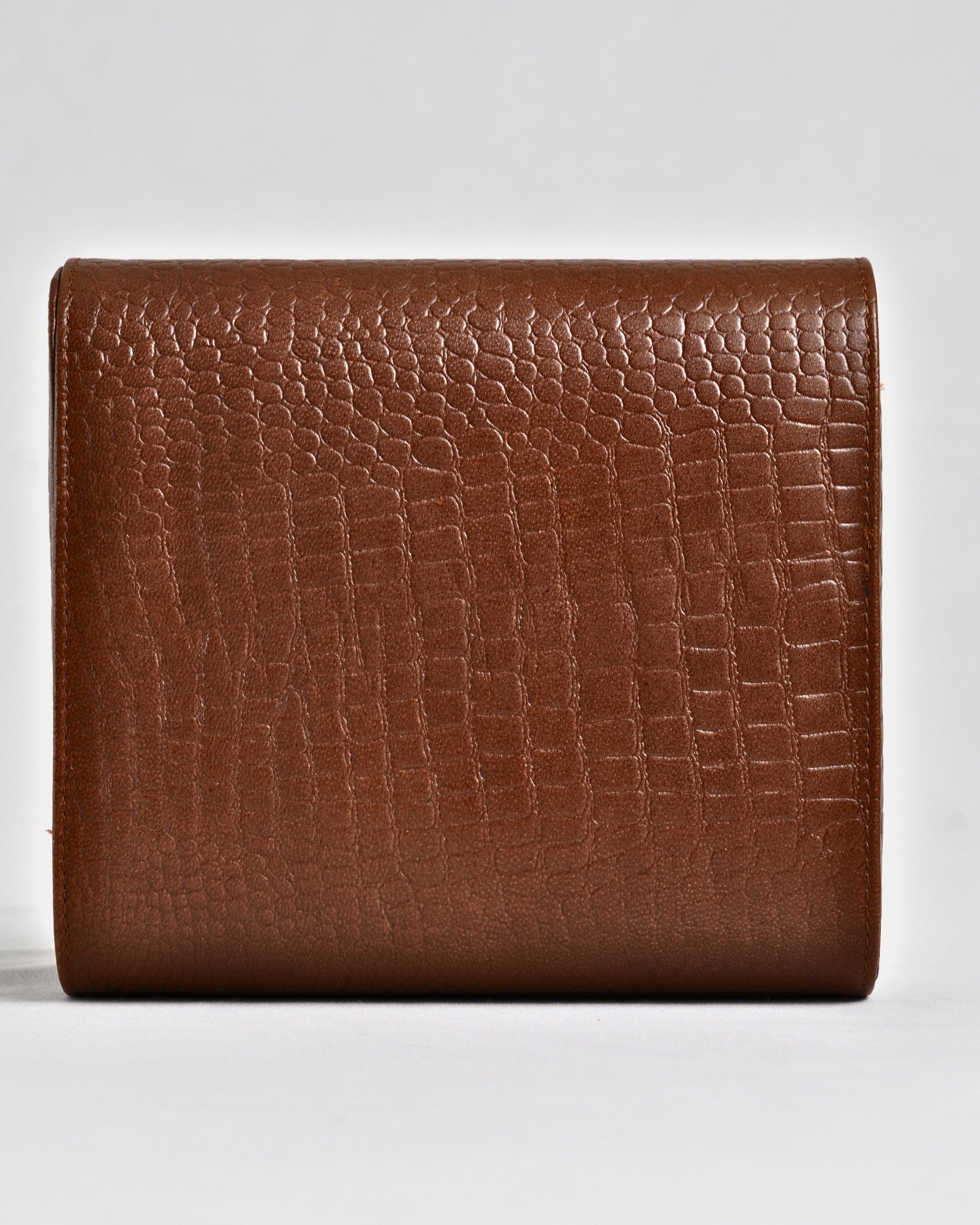 Bulgaria – Hand Crafted Original Leather Watch Box (6 Slots, Croco Brown) - Image 8