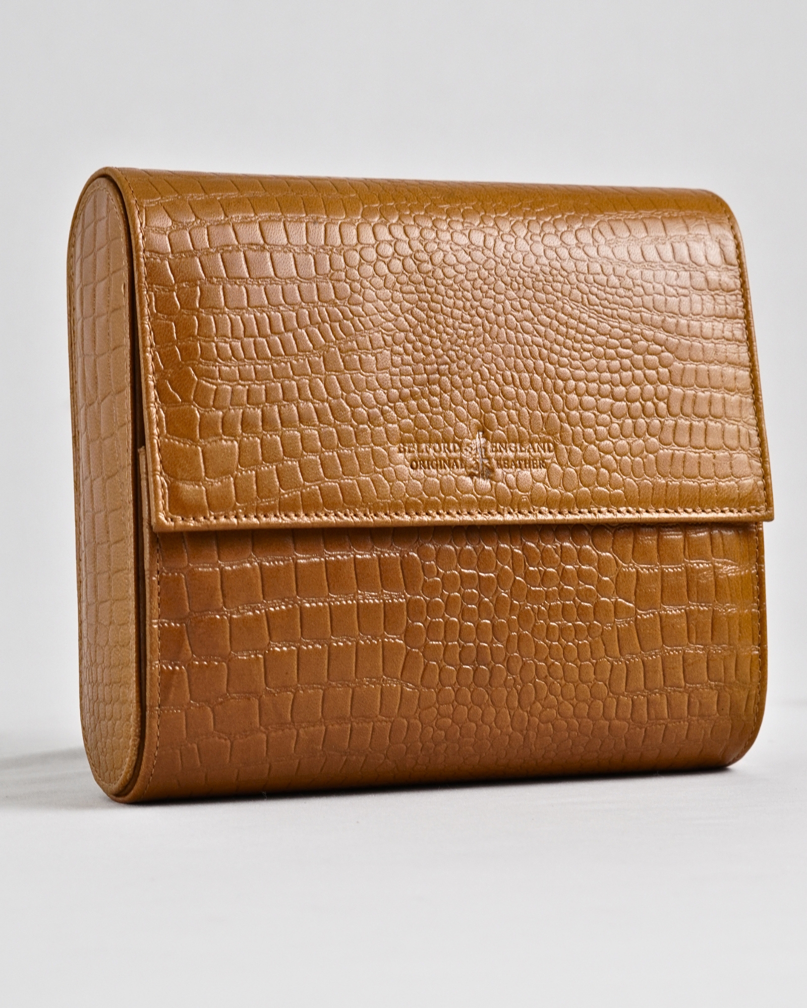 Bulgaria – Hand Crafted Original Leather Watch Box (6 Slots, Croco Tan) - Image 3