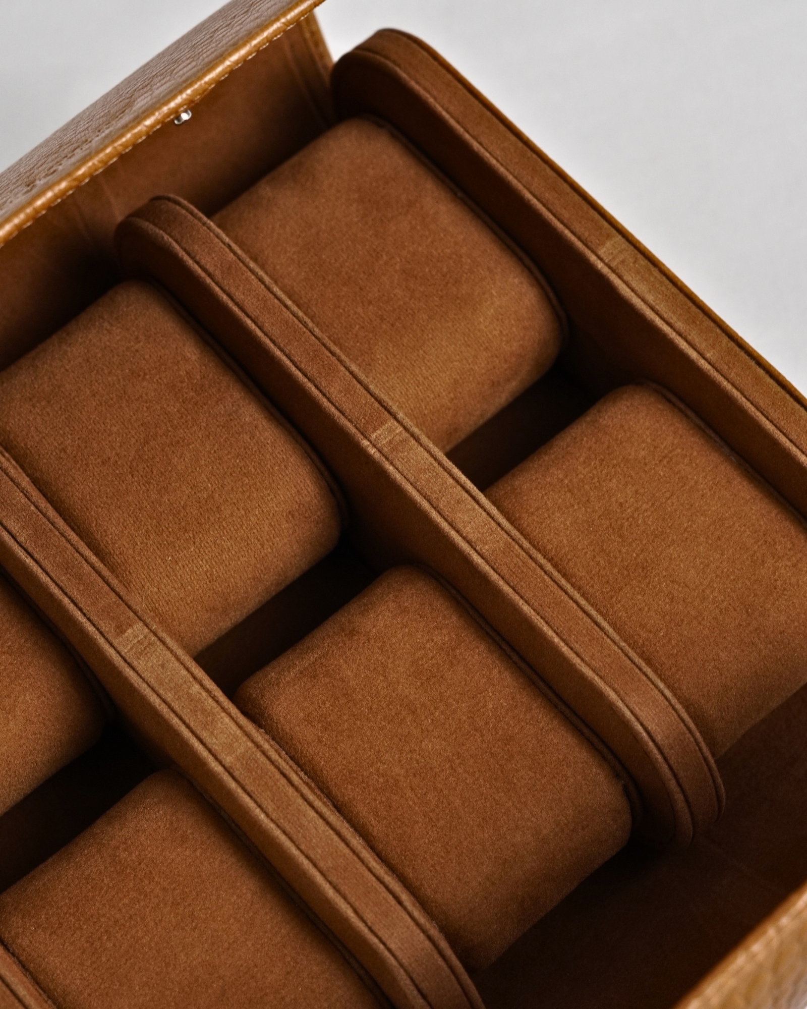 Bulgaria – Hand Crafted Original Leather Watch Box (6 Slots, Croco Tan) - Image 6