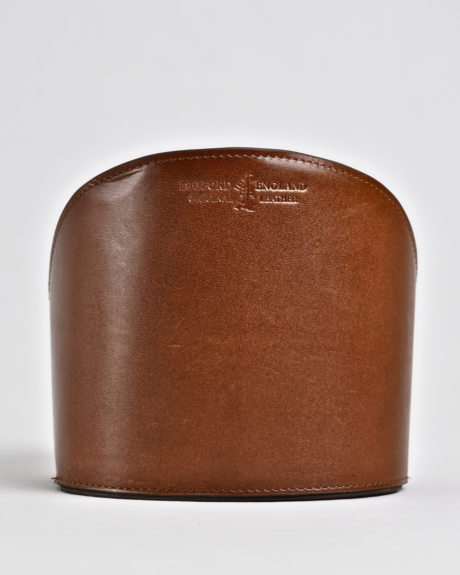 Artisan Handcrafted Original Leather  (Desk Organizer / Pen Stand)  4-Section Brown - Image 3