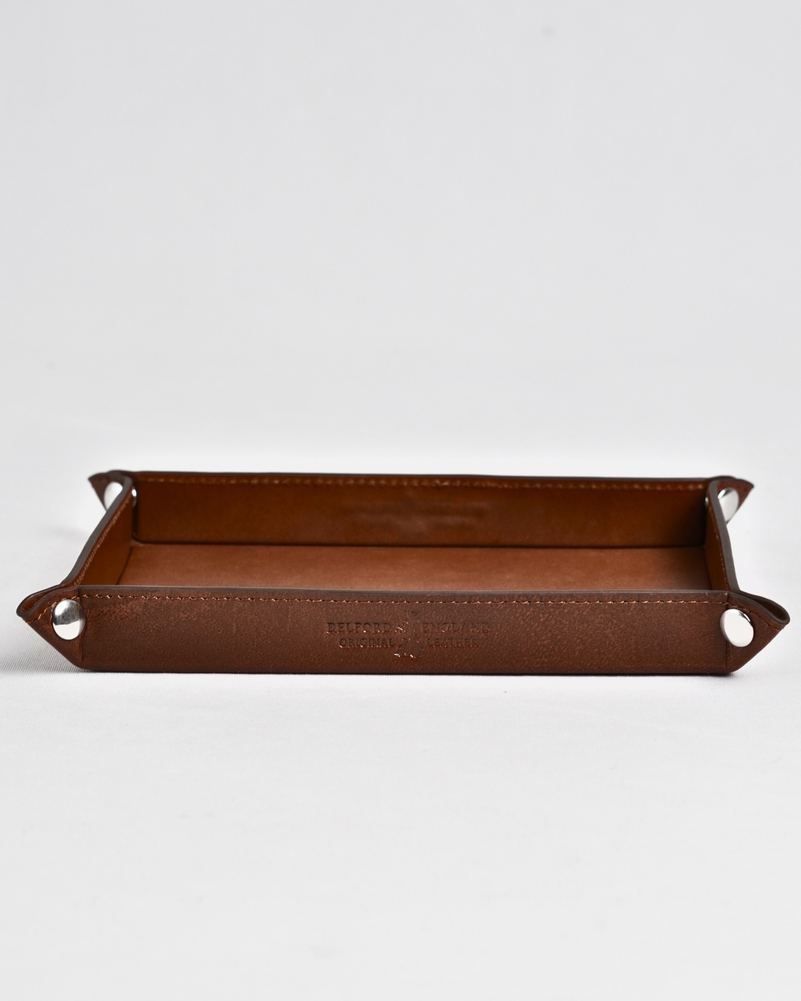 Sweden  - Hand Crafted Original Leather Valet Tray (Rich Brown) - Image 2