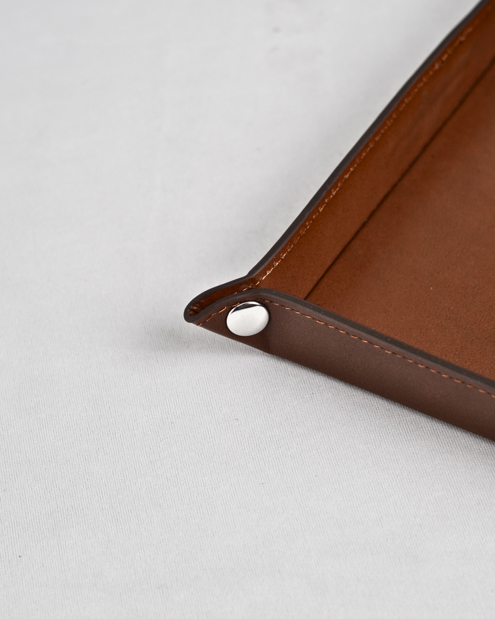 Sweden  - Hand Crafted Original Leather Valet Tray (Rich Brown) - Image 3