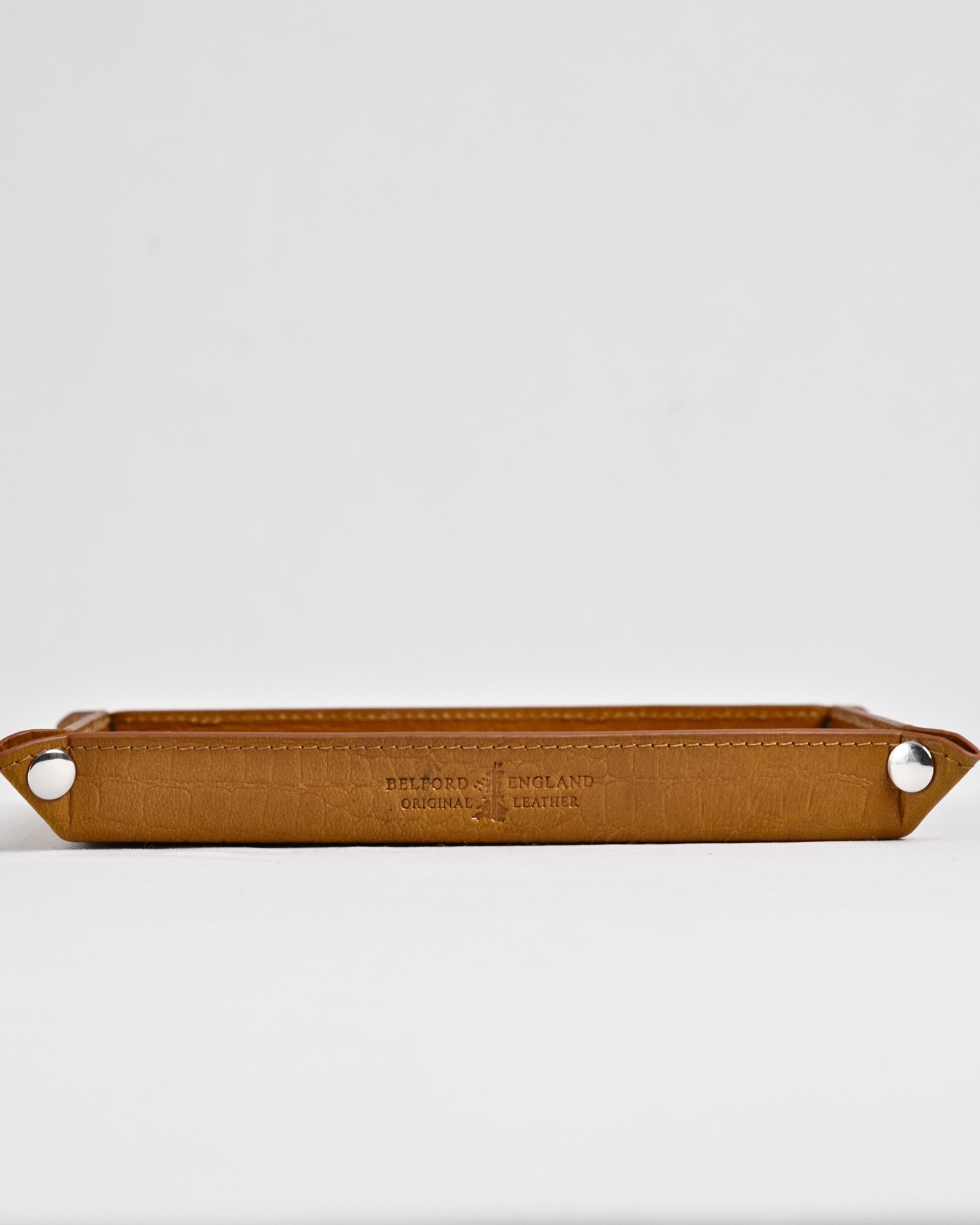 Sweden - Hand Crafted Original Leather Valet Tray (Croco Tan) - Image 2