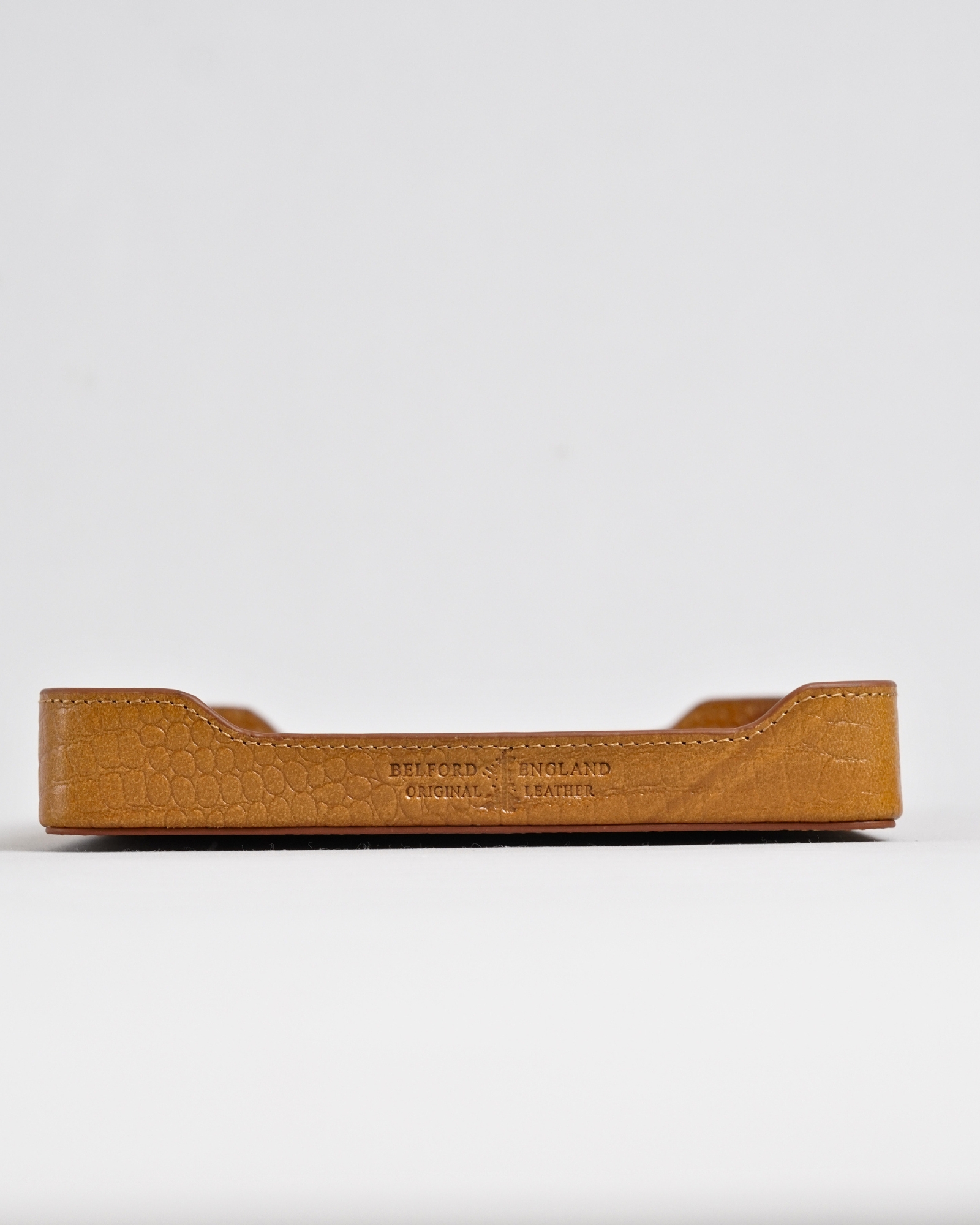 Luxe - Hand Crafted Original Leather Valet Tray (Croco Tan) - Image 3