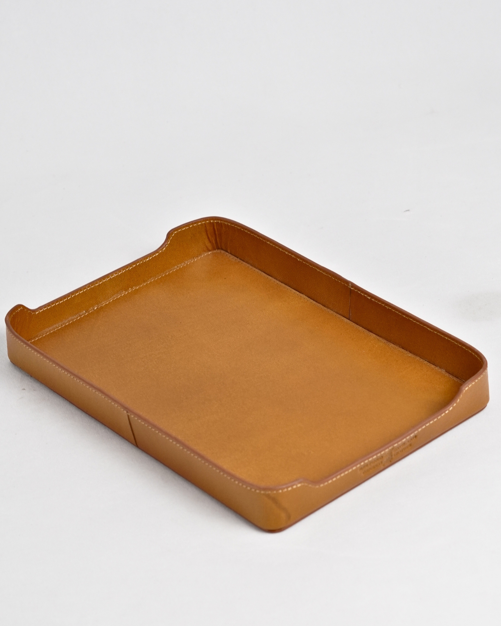 Luxe - Hand Crafted Original Leather Valet Tray (Rich Tan) - Image 2