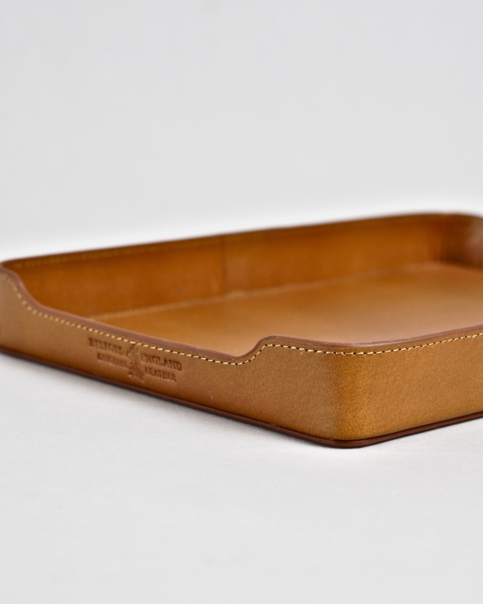 Luxe - Hand Crafted Original Leather Valet Tray (Rich Tan) - Image 3