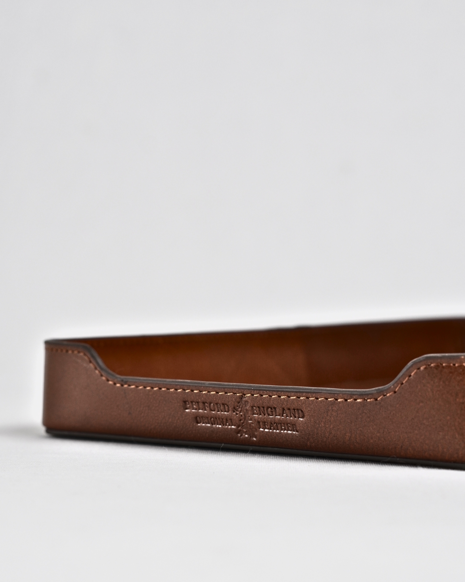 Luxe - Hand Crafted Original Leather Valet Tray (Rich Brown) - Image 2