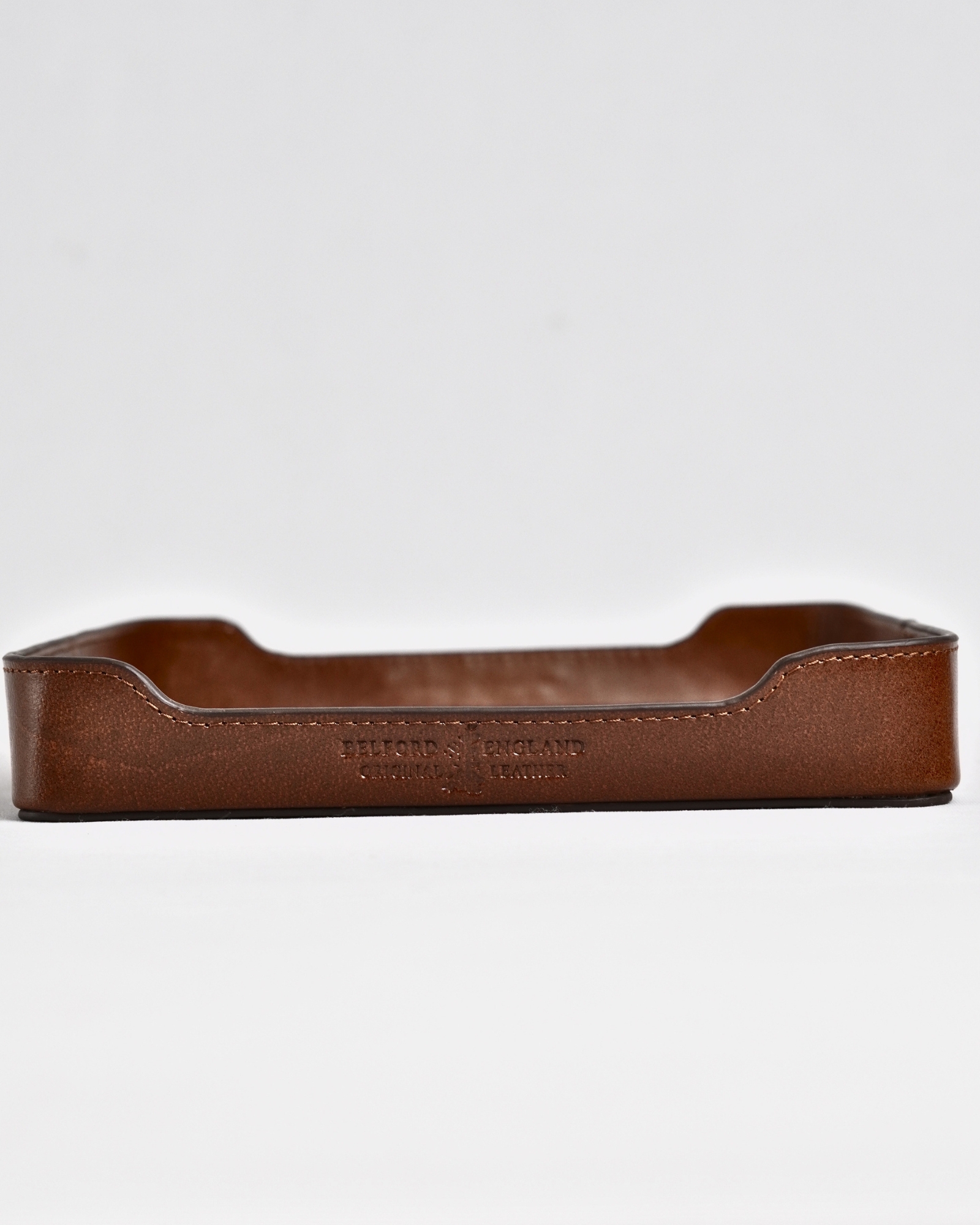Luxe - Hand Crafted Original Leather Valet Tray (Rich Brown) - Image 3