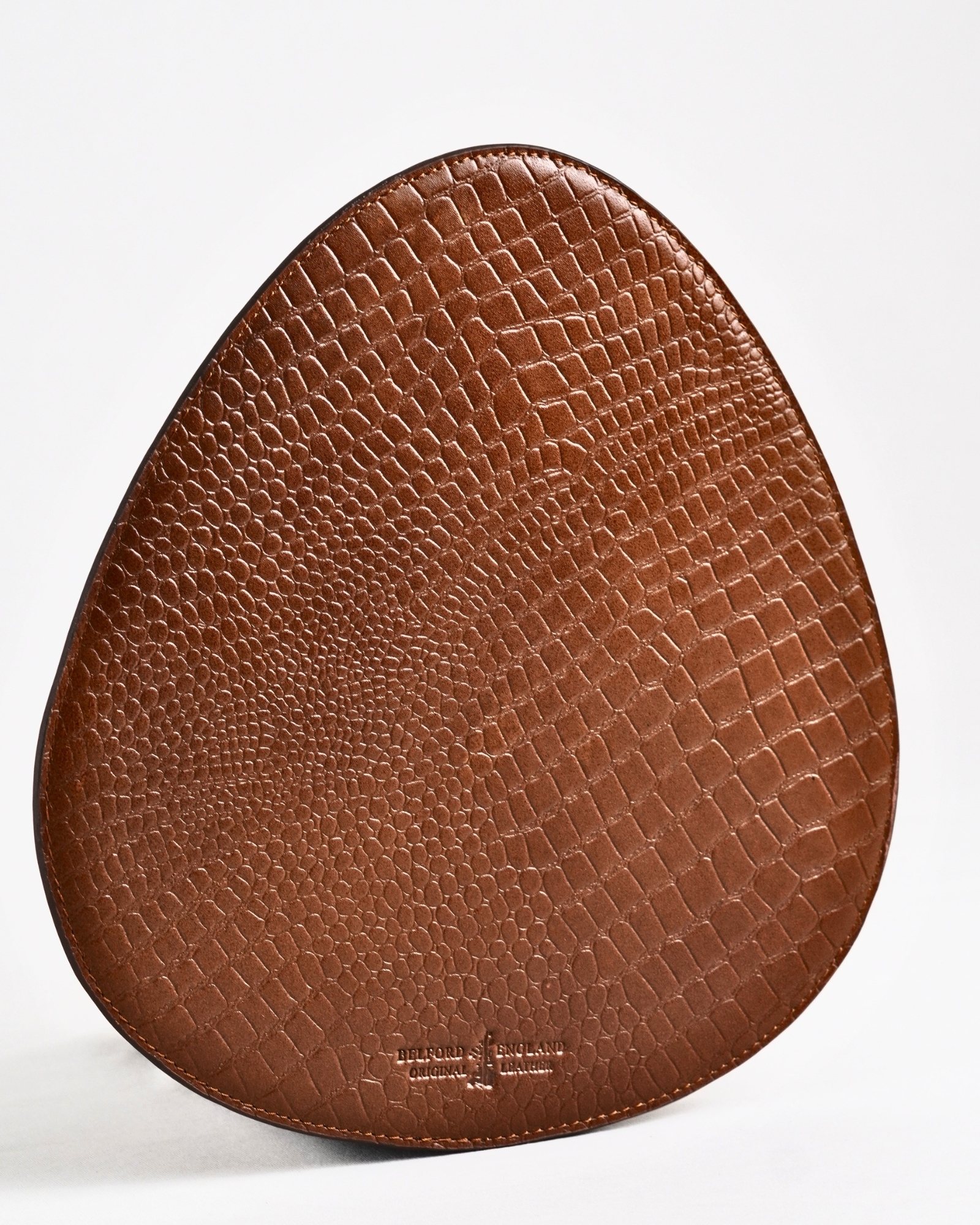 Vantage – Hand Crafted Original Leather Mouse Pad (Croco Brown) - Image 4