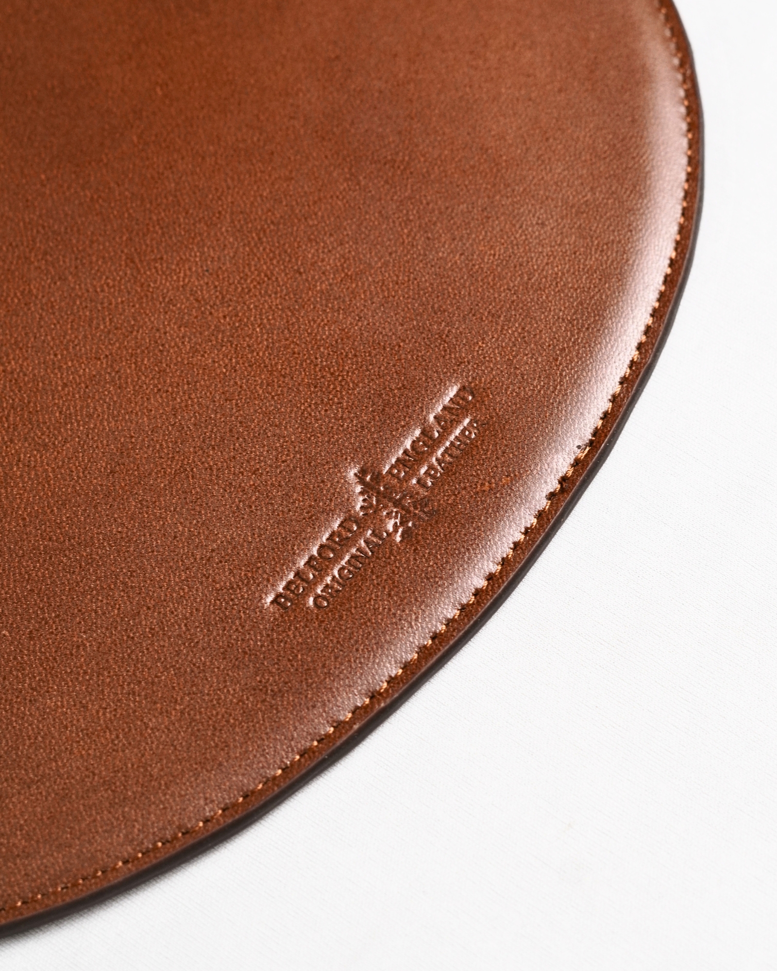 Vantage – Hand Crafted Original Leather Mouse Pad (Rich Brown) - Image 3