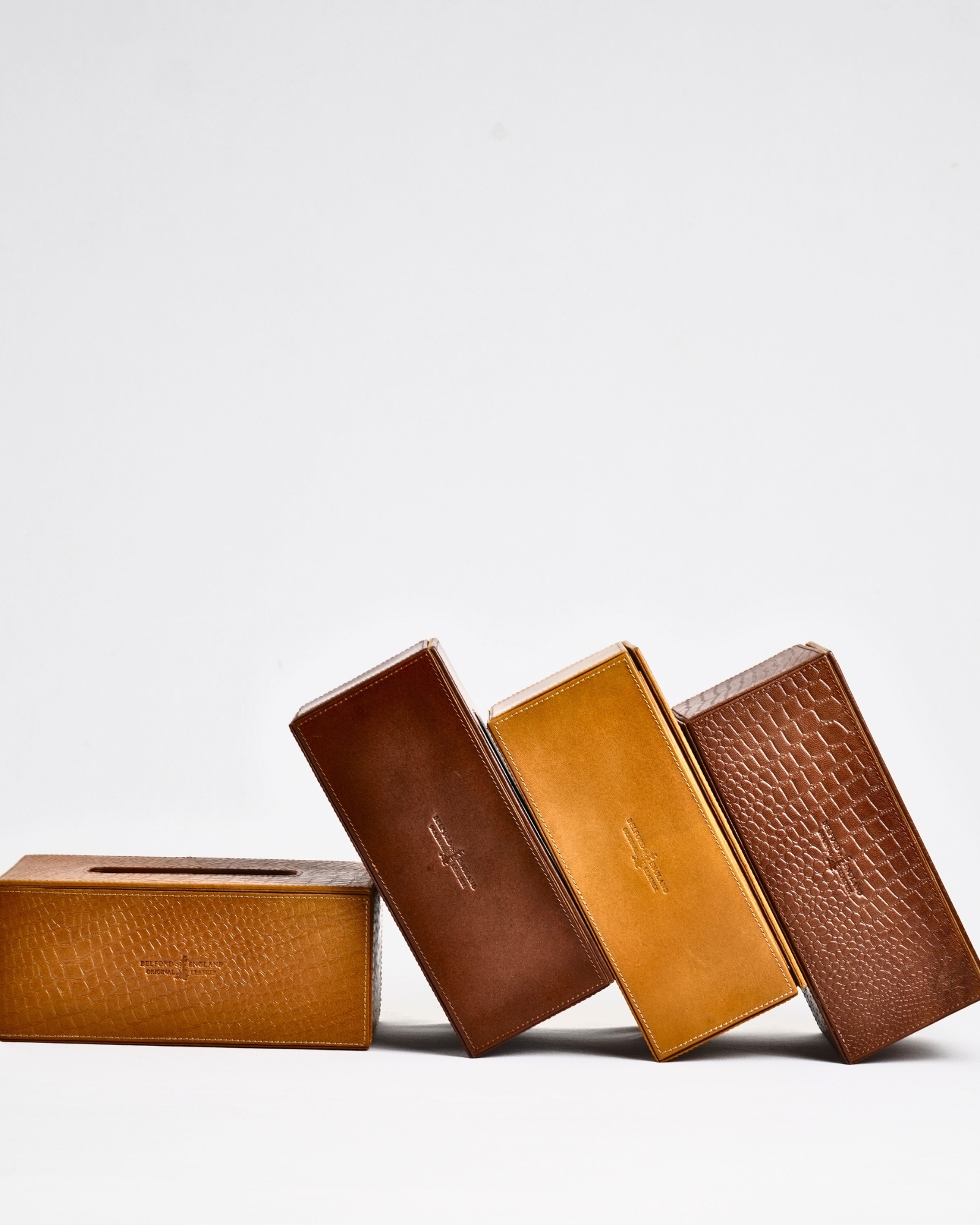 Hongkong Series - Hand Crafted Original Leather Tissue Box (Rich Tan) - Image 8