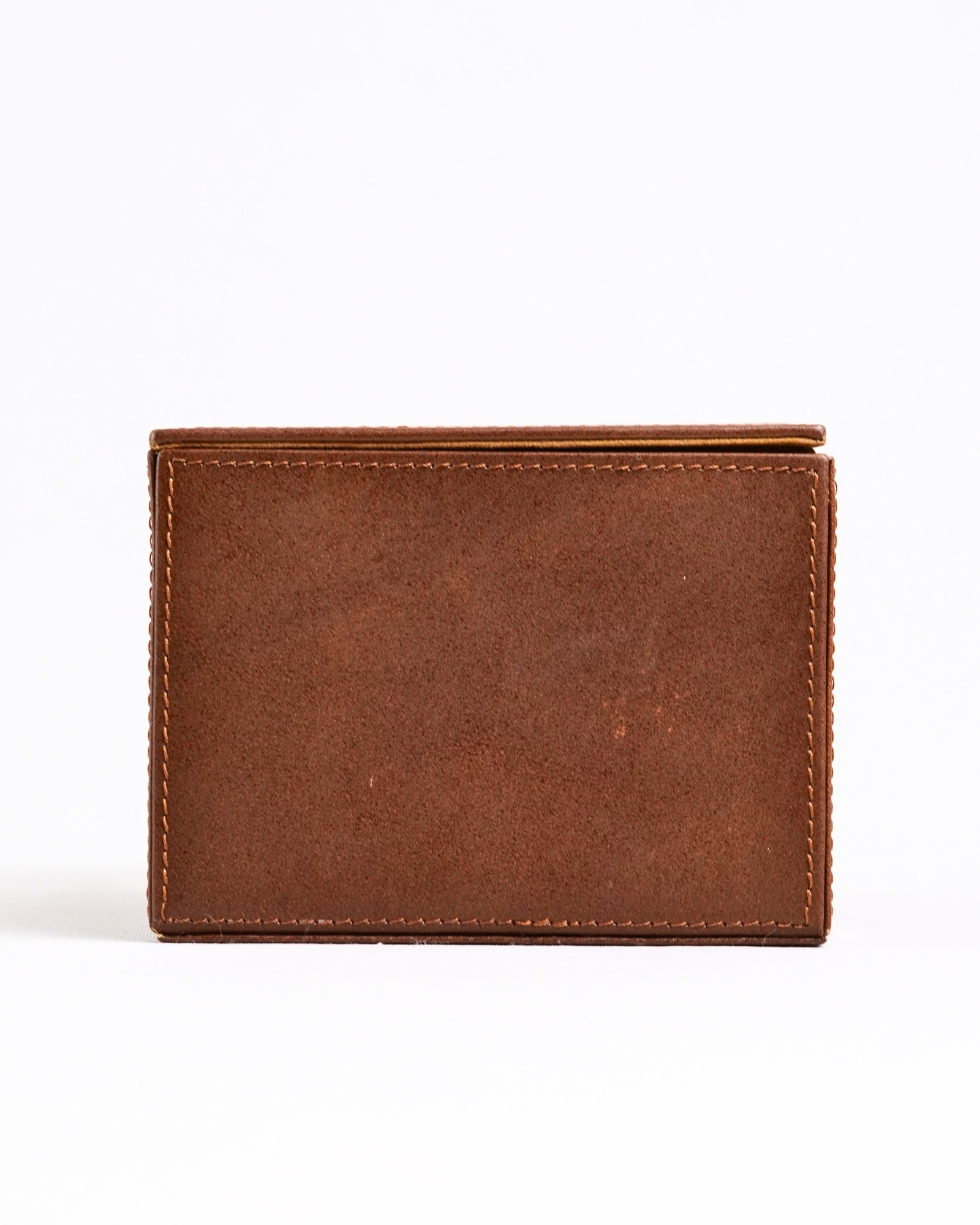 Hongkong Series  - Hand Crafted Original Leather Tissue Box (Rich Brown) - Image 5