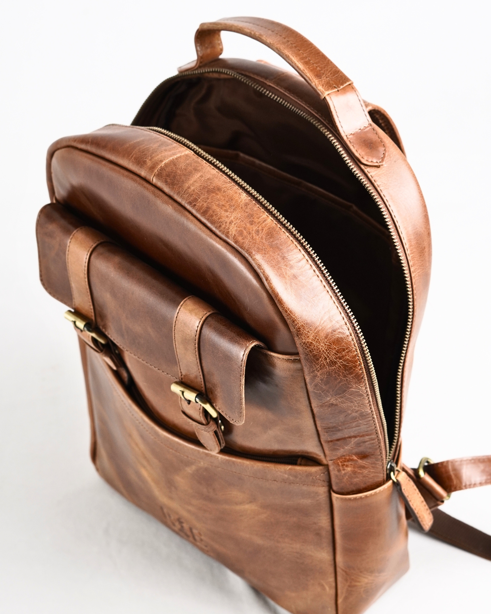 Vintage Pro X - Original Leather Backpack (Antique Brown) - Image 6