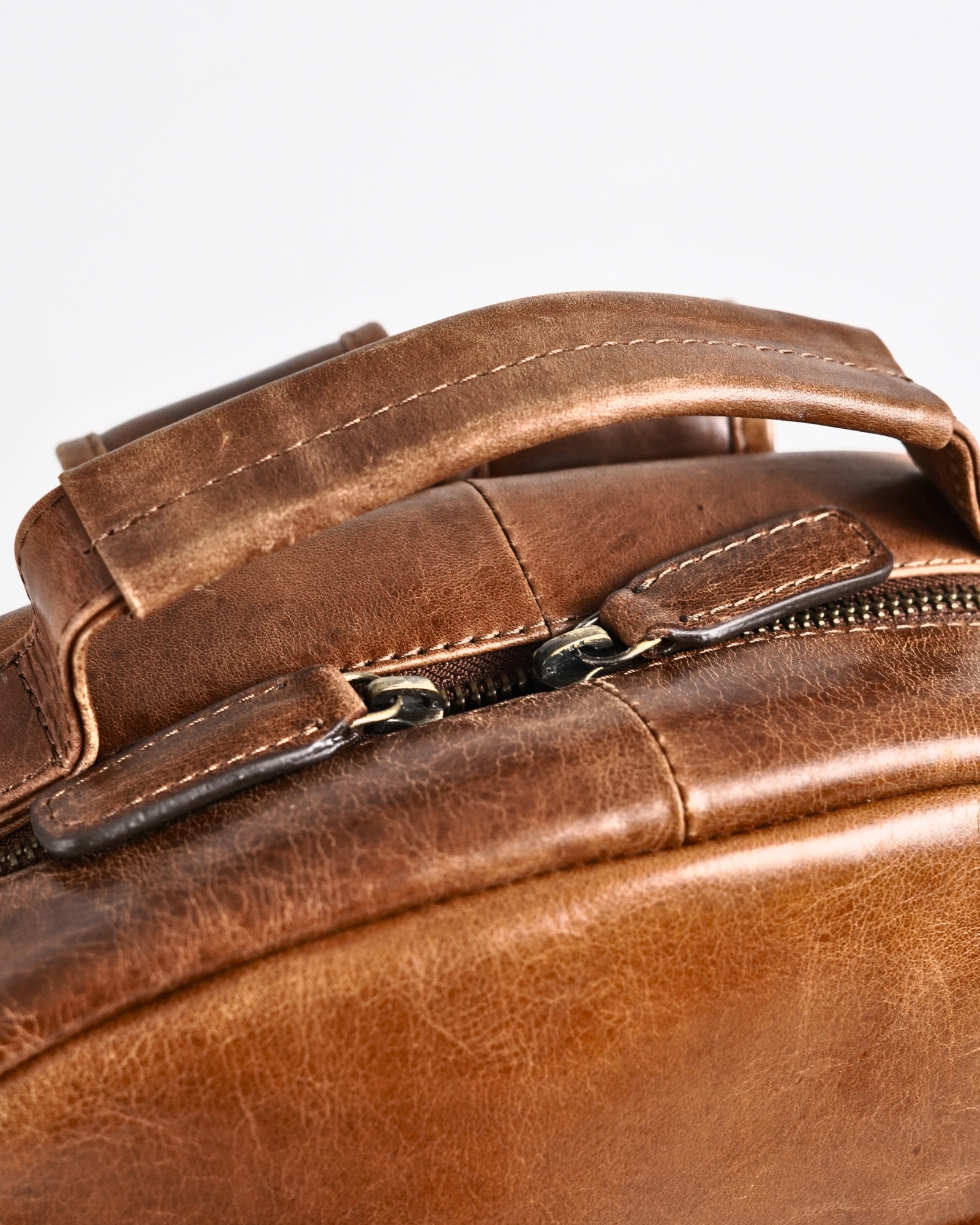 Vintage Pro  - Original Leather Backpack (Antique Brown) - Image 4