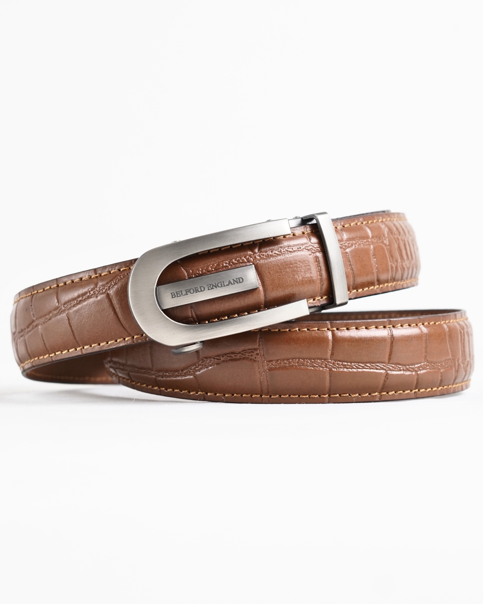 Enfield  Men's Original Leather Belt  (Croco Tan) - Image 2