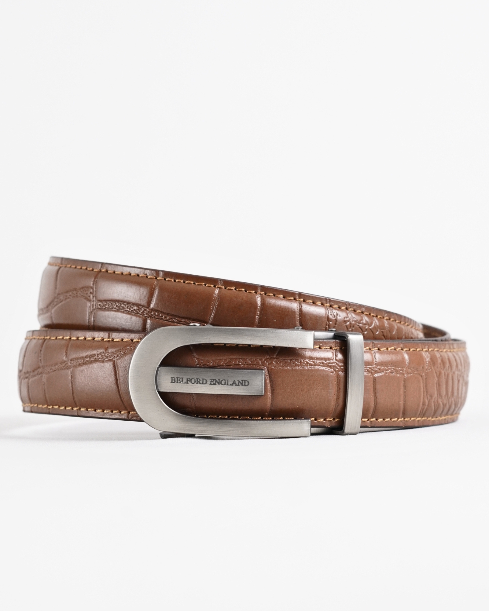 Enfield  Men's Original Leather Belt  (Croco Tan) - Image 3