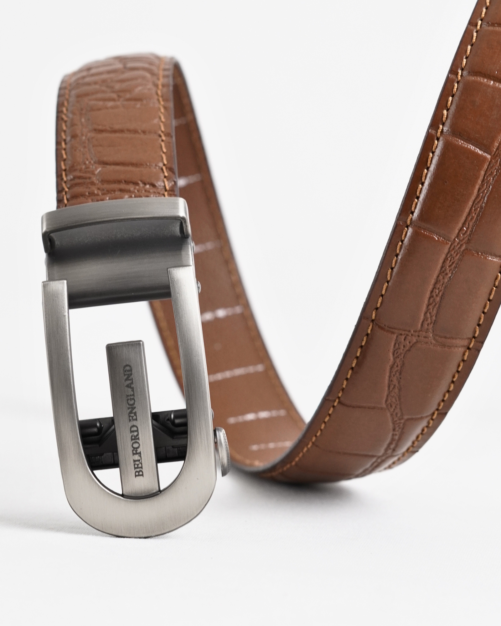 Enfield  Men's Original Leather Belt  (Croco Tan) - Image 6