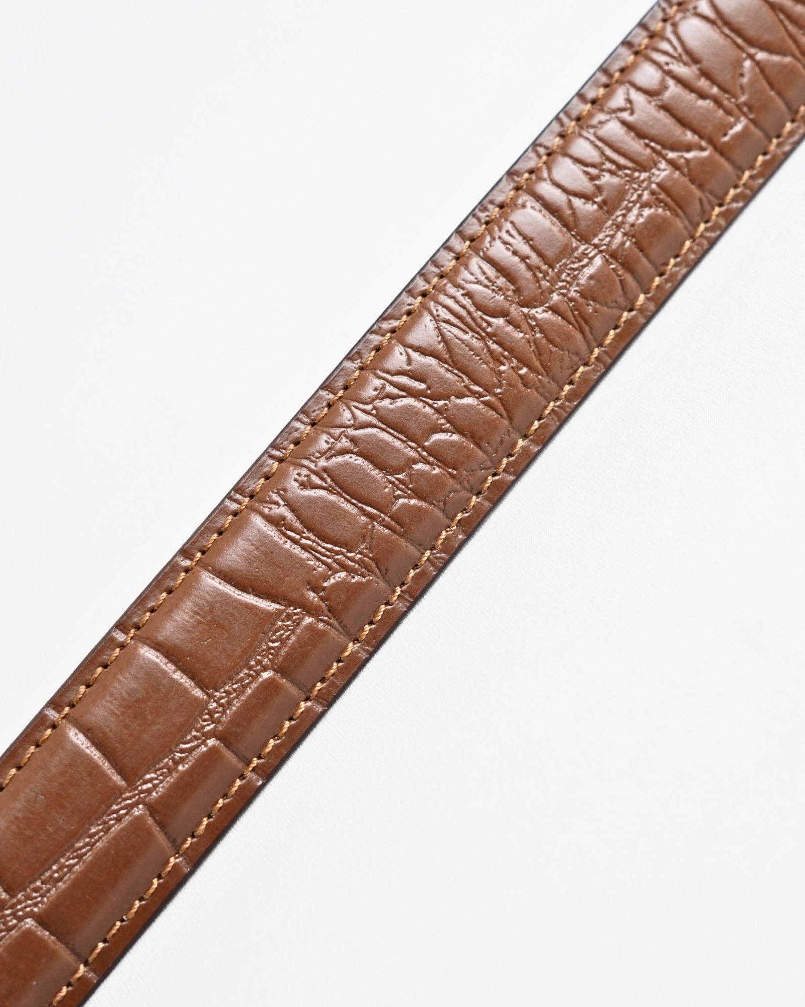 Luxemberg  Men's Original Leather Belt  (Croco Tan) - Image 7