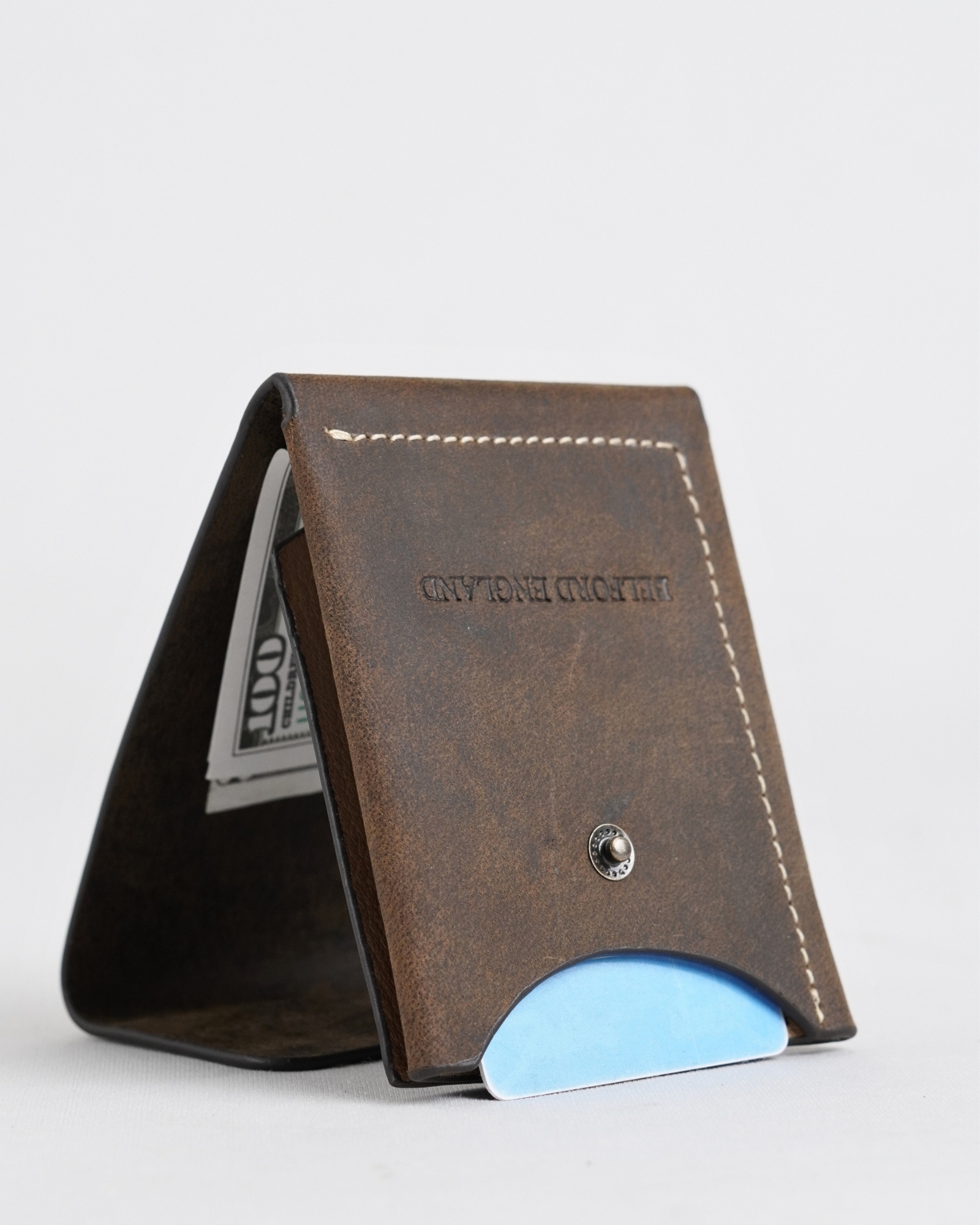 Milton - Men’s Original Leather Minimalist Wallet (Rugged Brown) - Image 4