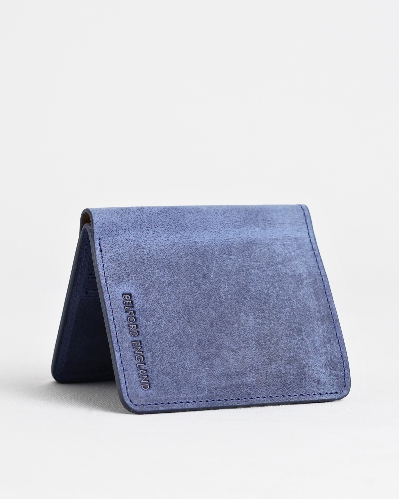 Boston (Sleek Series) - Men’s Original Leather Wallet (Rugged Blue) - Image 5