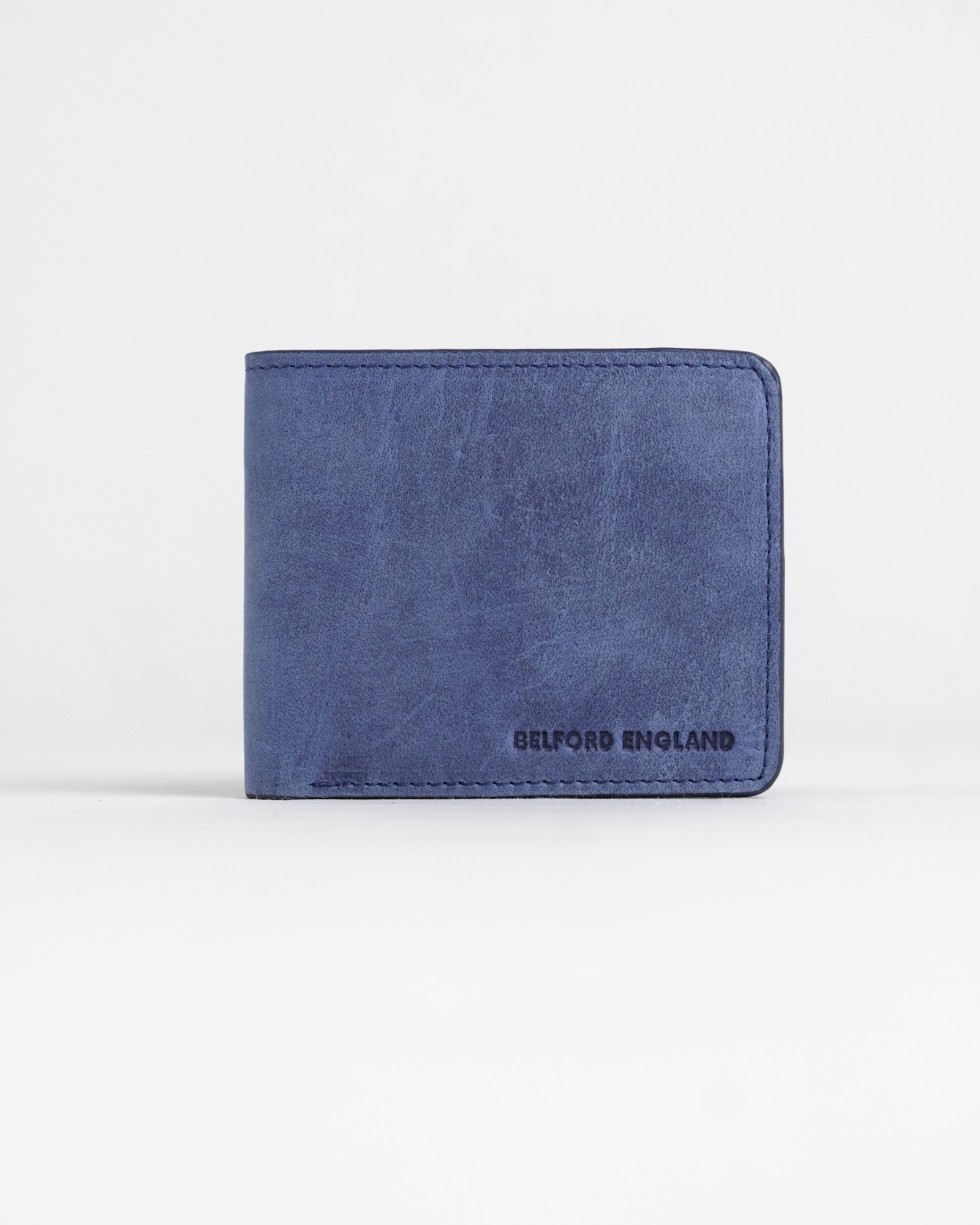 Broadway  (Sleek Series) - Men’s Original Leather Wallet (Rugged Blue) - Image 2