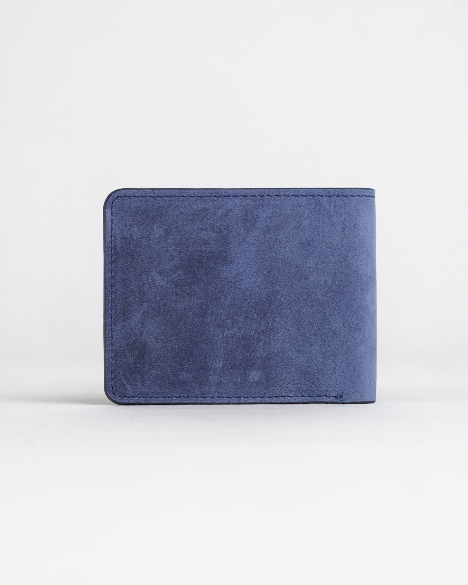 Broadway  (Sleek Series) - Men’s Original Leather Wallet (Rugged Blue) - Image 3