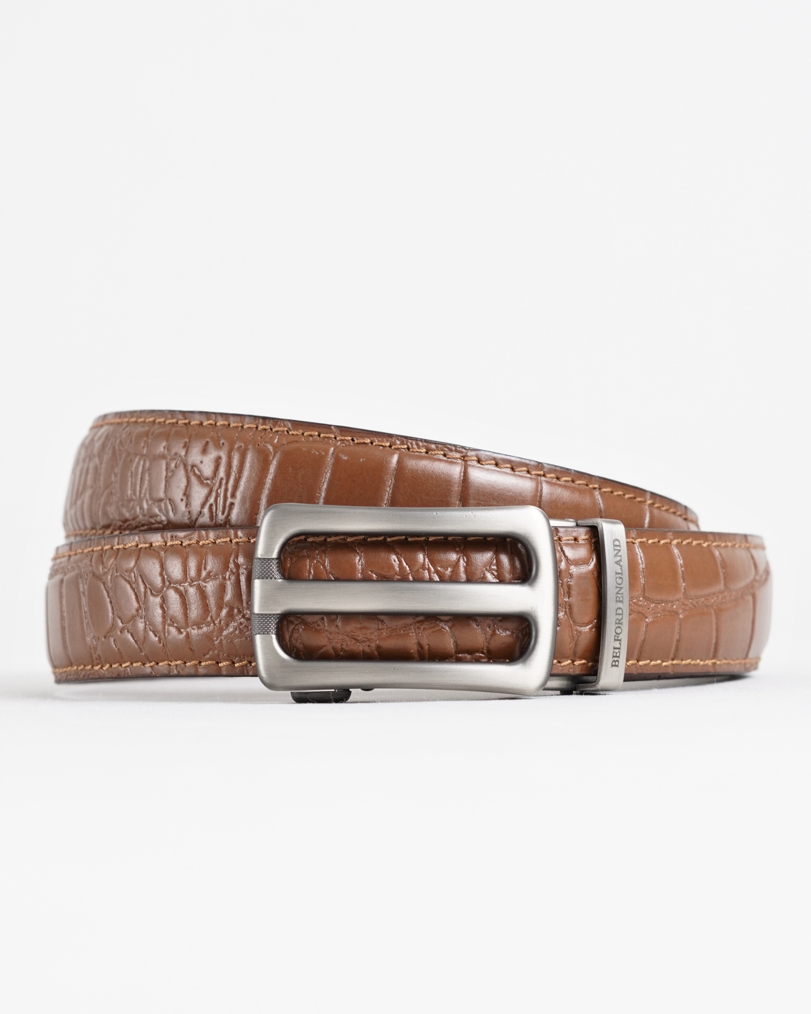 Manchester Men's Original Leather Autolock Belt (Croco Tan) - 28-44 - Image 6
