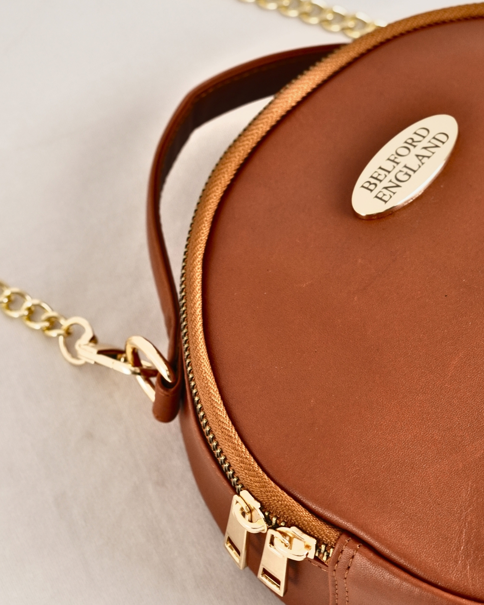 Hazel - Women's Original Leather Handbag (Lux Tan) - Image 3