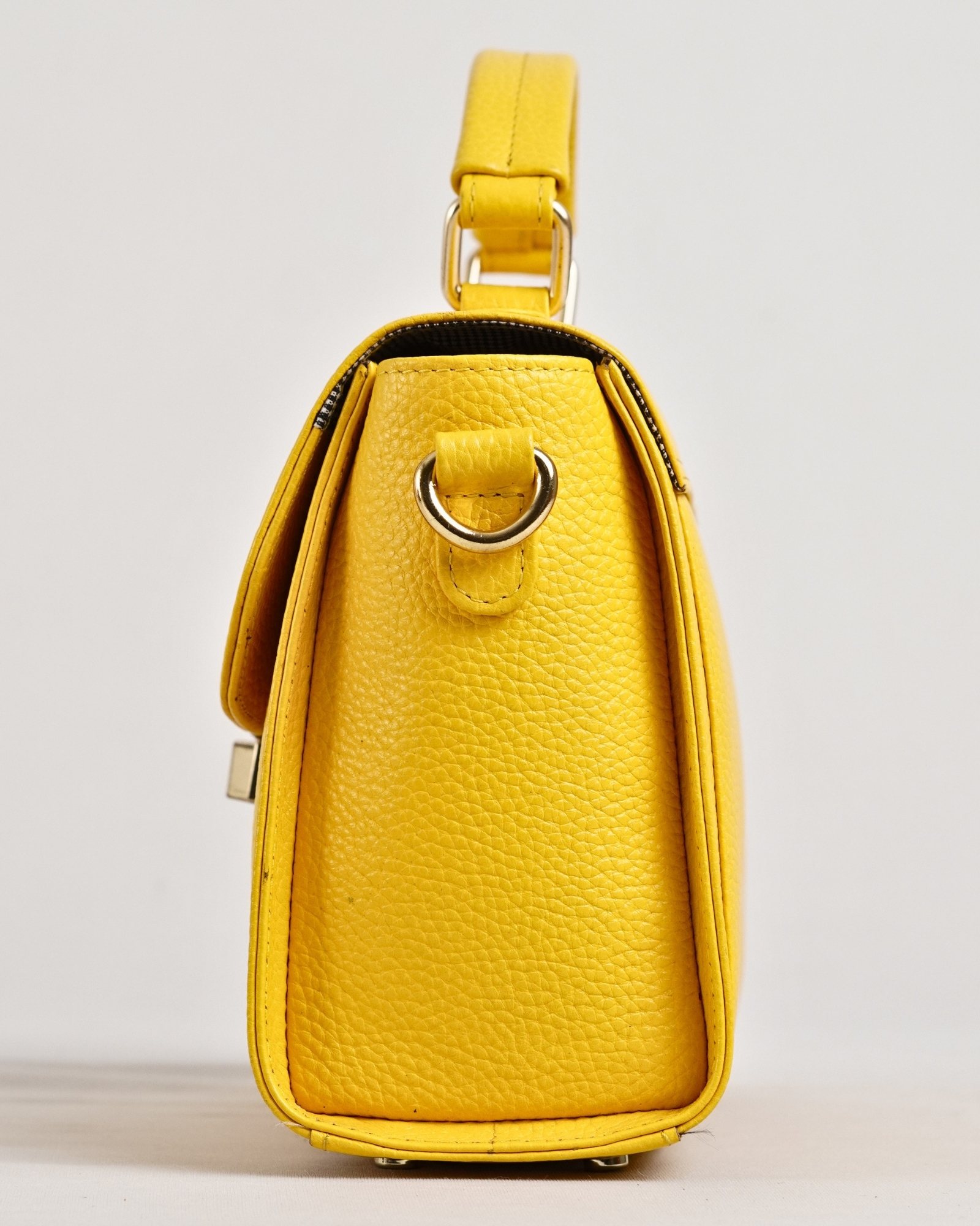 Daisy - Women's Original Leather Handbag (Posh Yellow) - Image 2