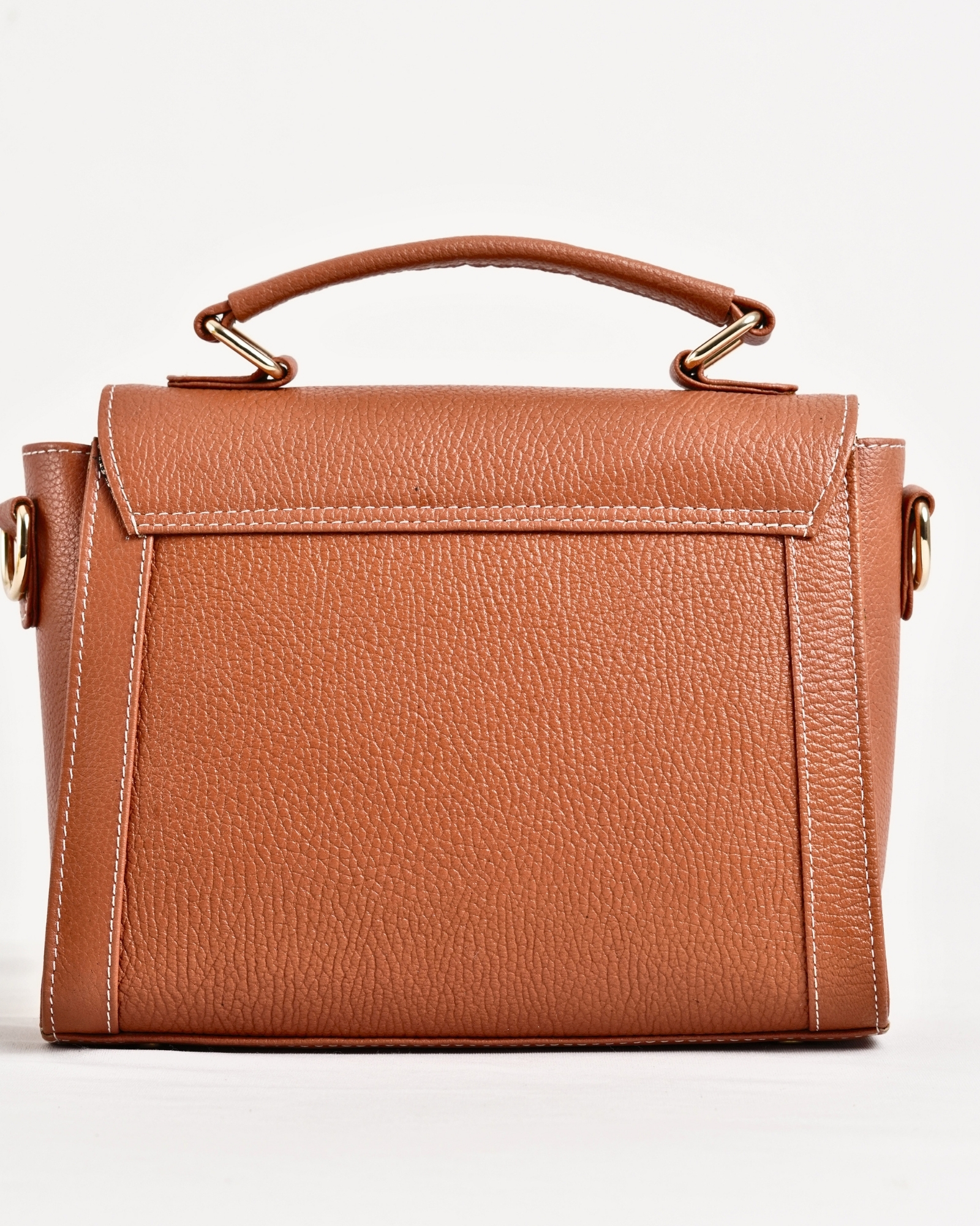 Daisy - Women's Original Leather Handbag (Saffiano Brown) - Image 2