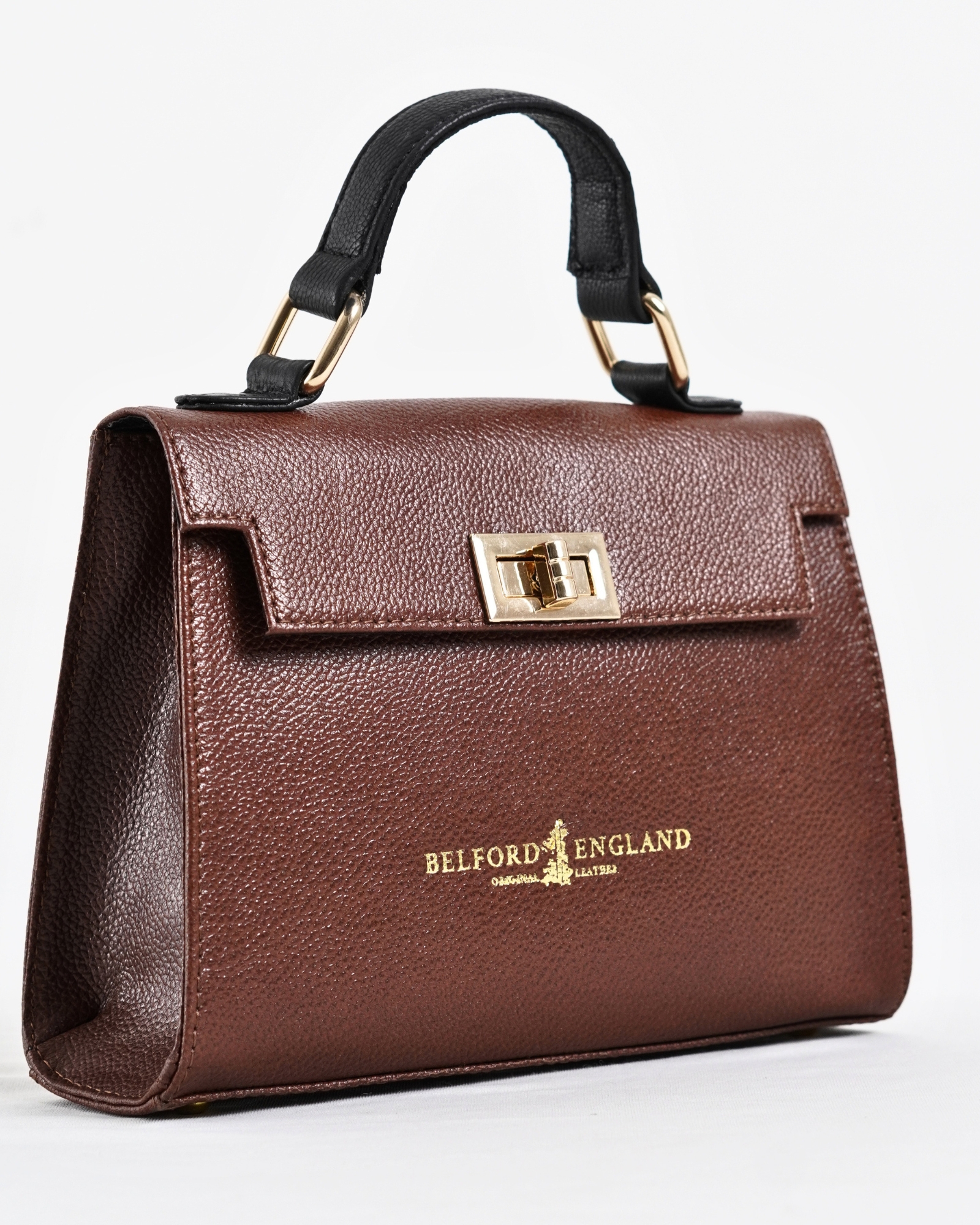 Helen  - Women's Original Leather Handbag (Luxe Cherry) - Image 2