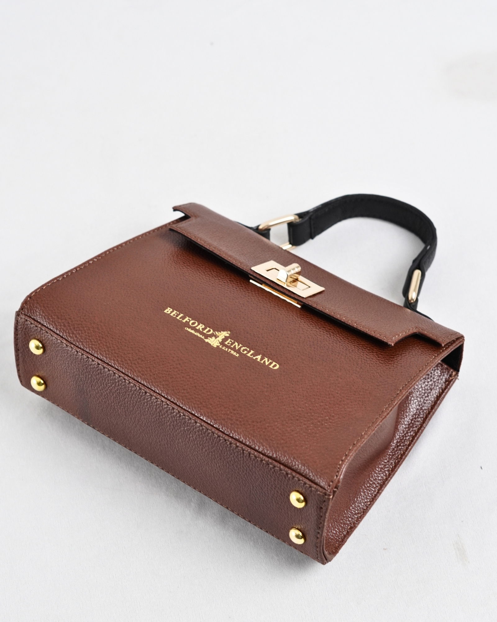 Helen  - Women's Original Leather Handbag (Luxe Cherry) - Image 5