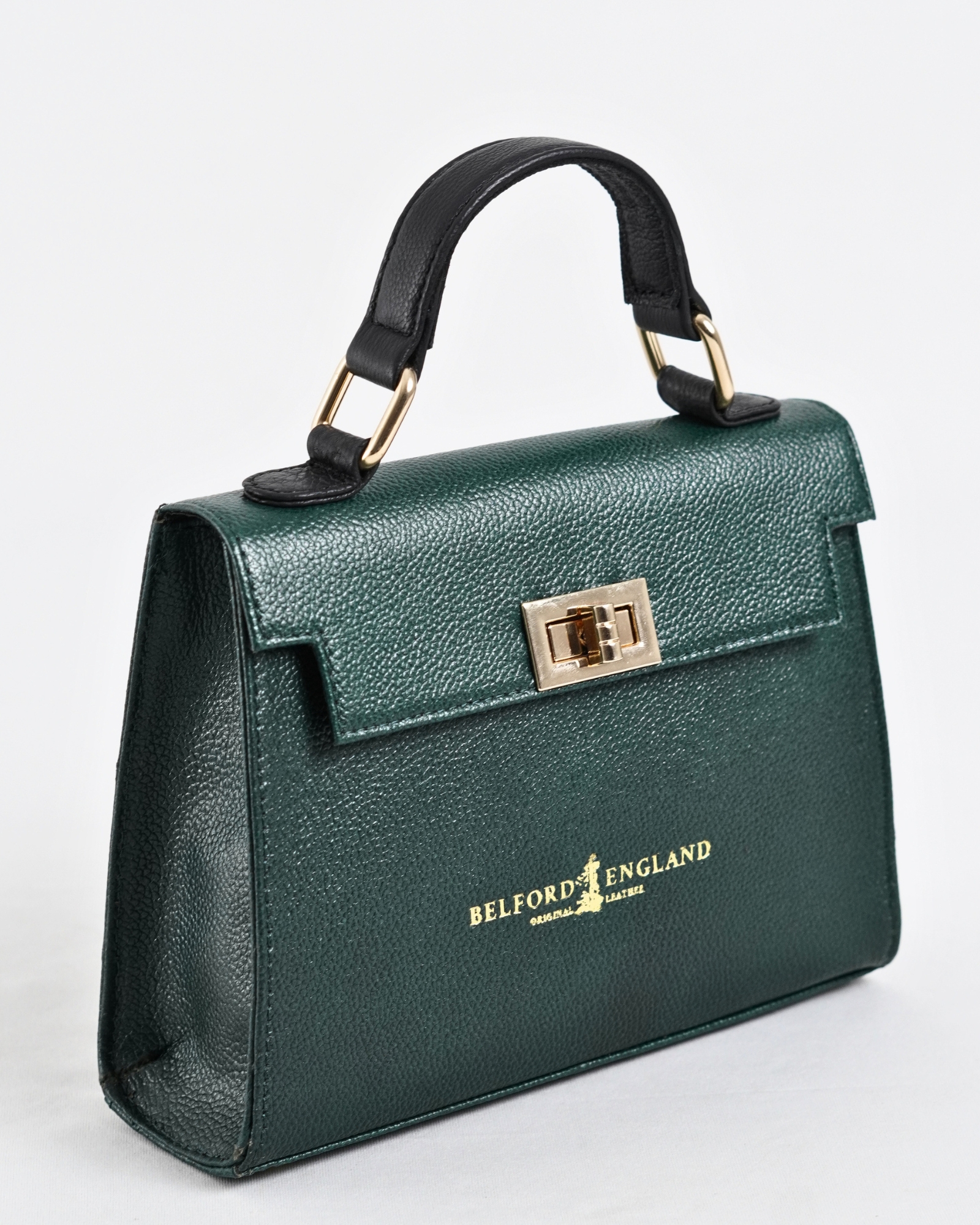 Helen  - Women's Original Leather Handbag (Luxe Green) - Image 2