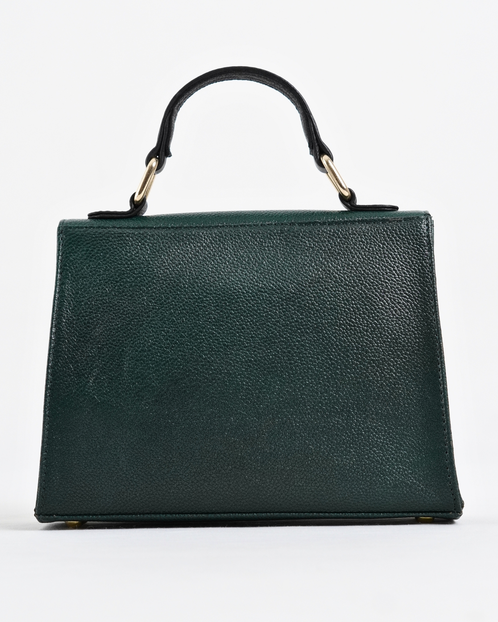 Helen  - Women's Original Leather Handbag (Luxe Green) - Image 4