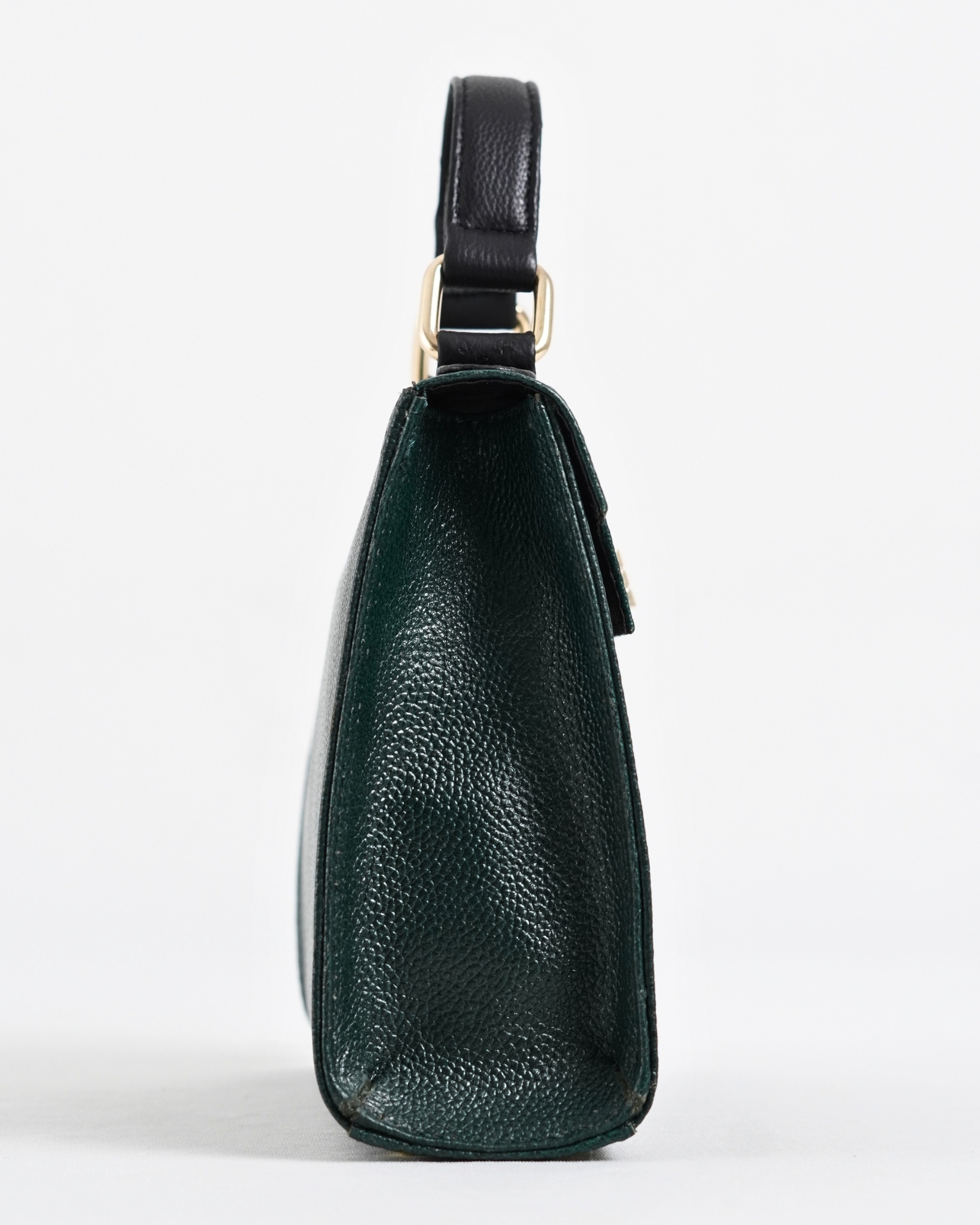 Helen  - Women's Original Leather Handbag (Luxe Green) - Image 6