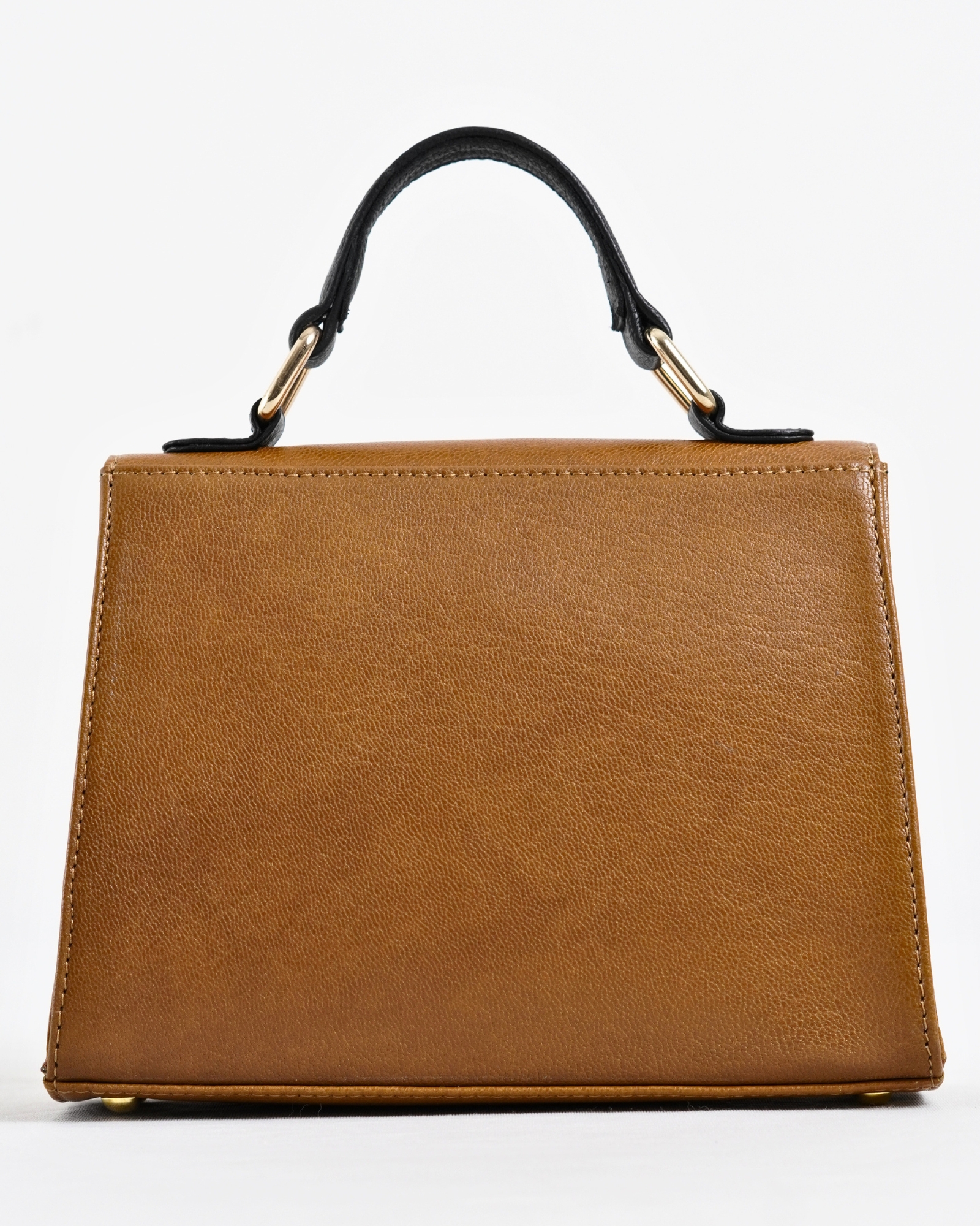 Helen  - Women's Original Leather Handbag (Luxe Tan) - Image 3