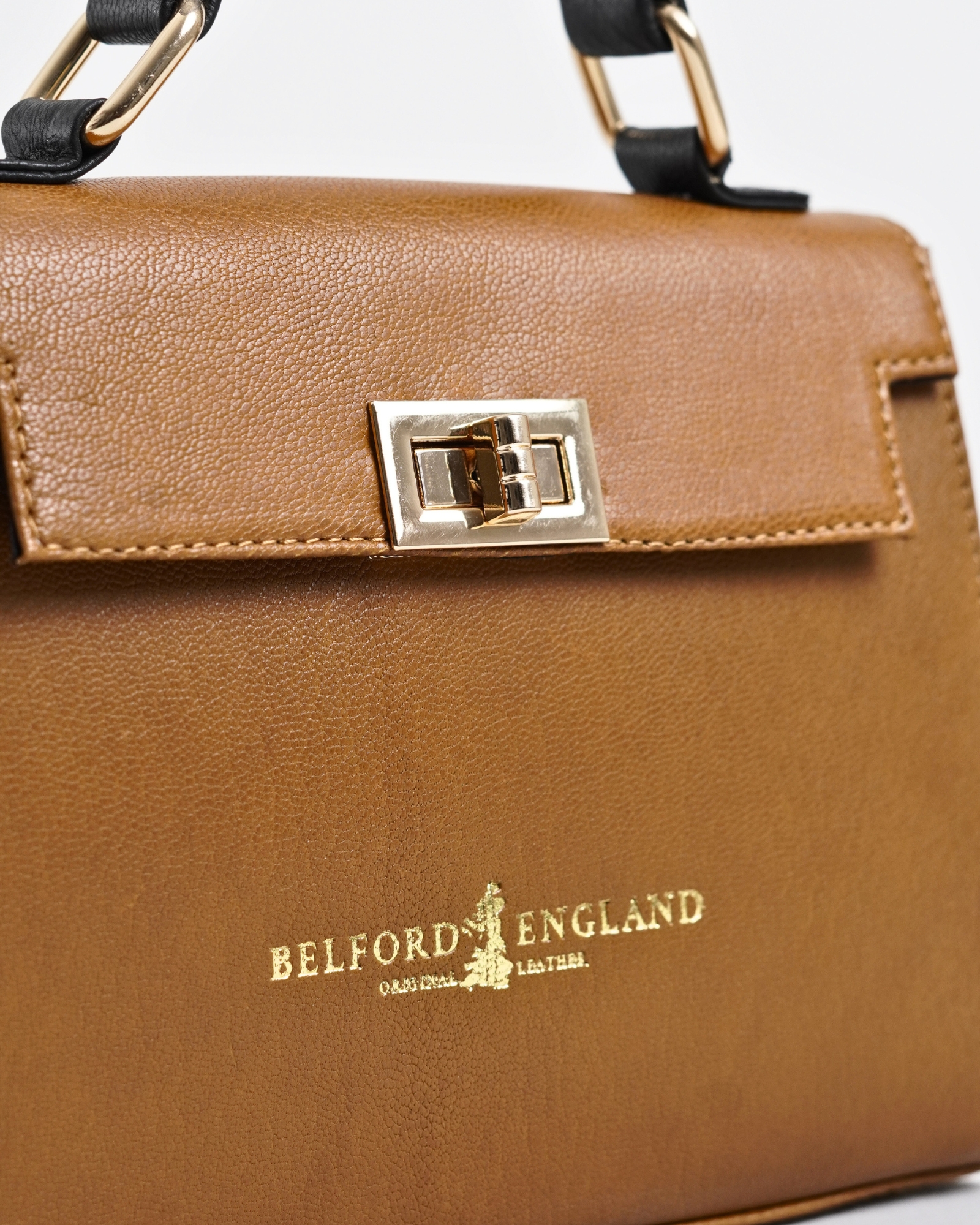 Helen  - Women's Original Leather Handbag (Luxe Tan) - Image 5